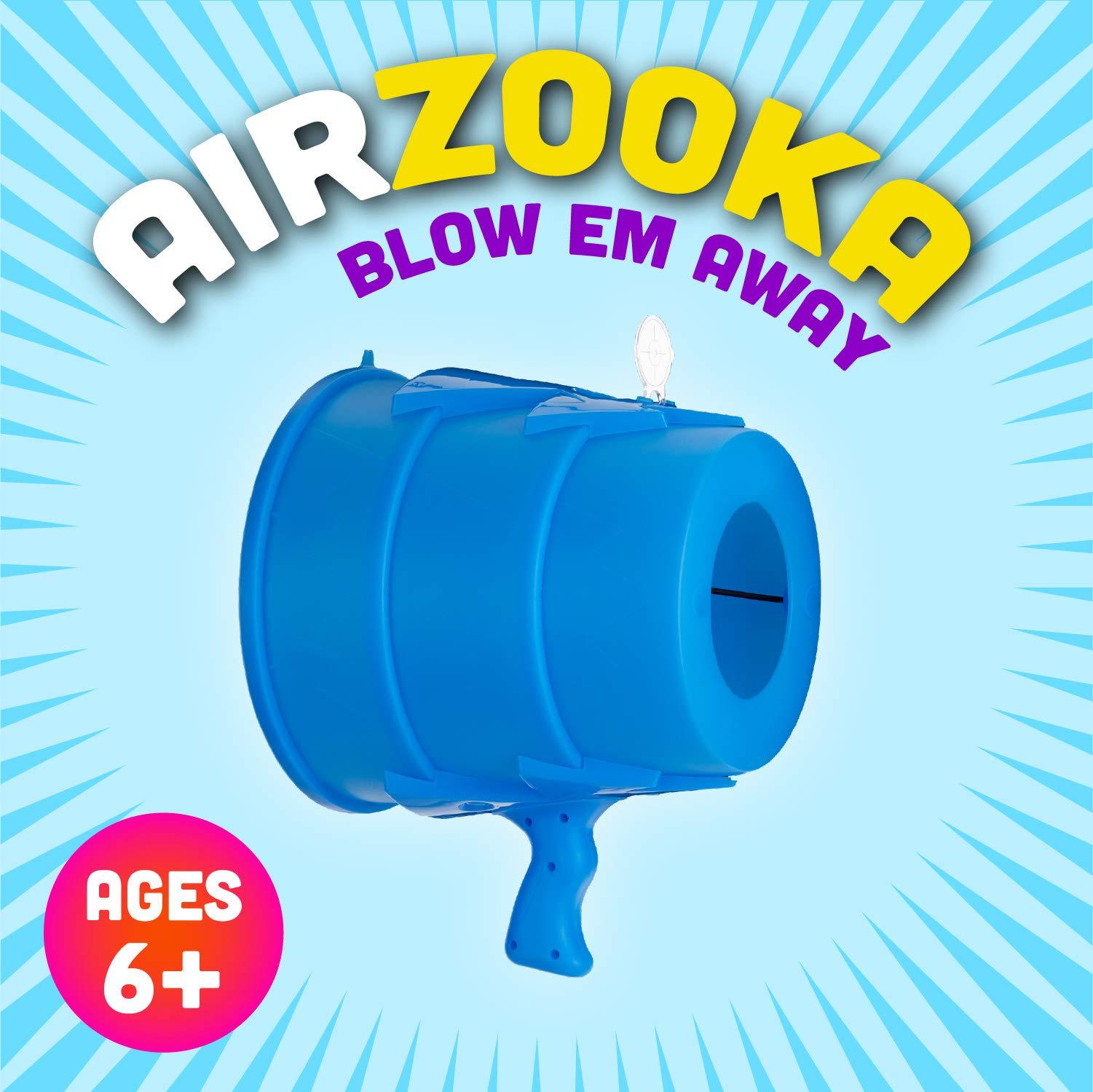 Squirrel Products Airzooka Air Blaster- Blows 'Em Away - Air Toy for Adults and Children Ages 6 and Older - Blue