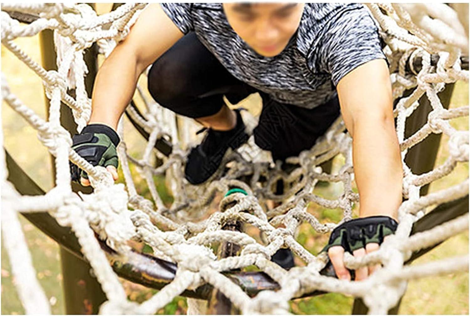 VCGIIEEWGHJDEW Climbing Cargo Net, Portable Rope Climbing Net for Treehouse Playground Play Equipment Decoration (Color : 12mmX12cm, Size : 1mX1m), PAW-37 (6mmx8cm 1mX1m)