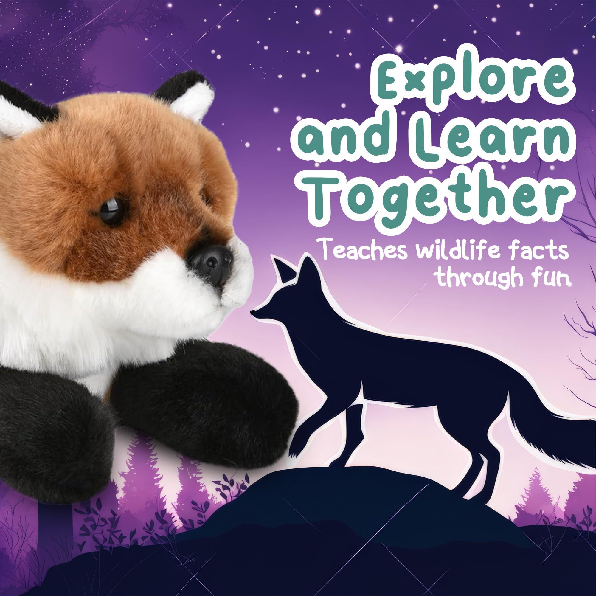 Forest & Twelfth Forest & Twelfth Laying Stuffed Fox, Lifelike 9.5\" Soft Plush Animal Toy for Cuddles, Bedtime, Play, Huggable Stuffed Plushie for Sleeping, Home Dcor, Snuggly Gift for Kids (Fox)