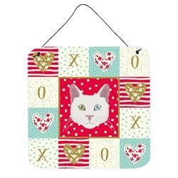 212 Main 6 x 6 in. Khao Manee Cat Love Wall or Door Hanging Prints