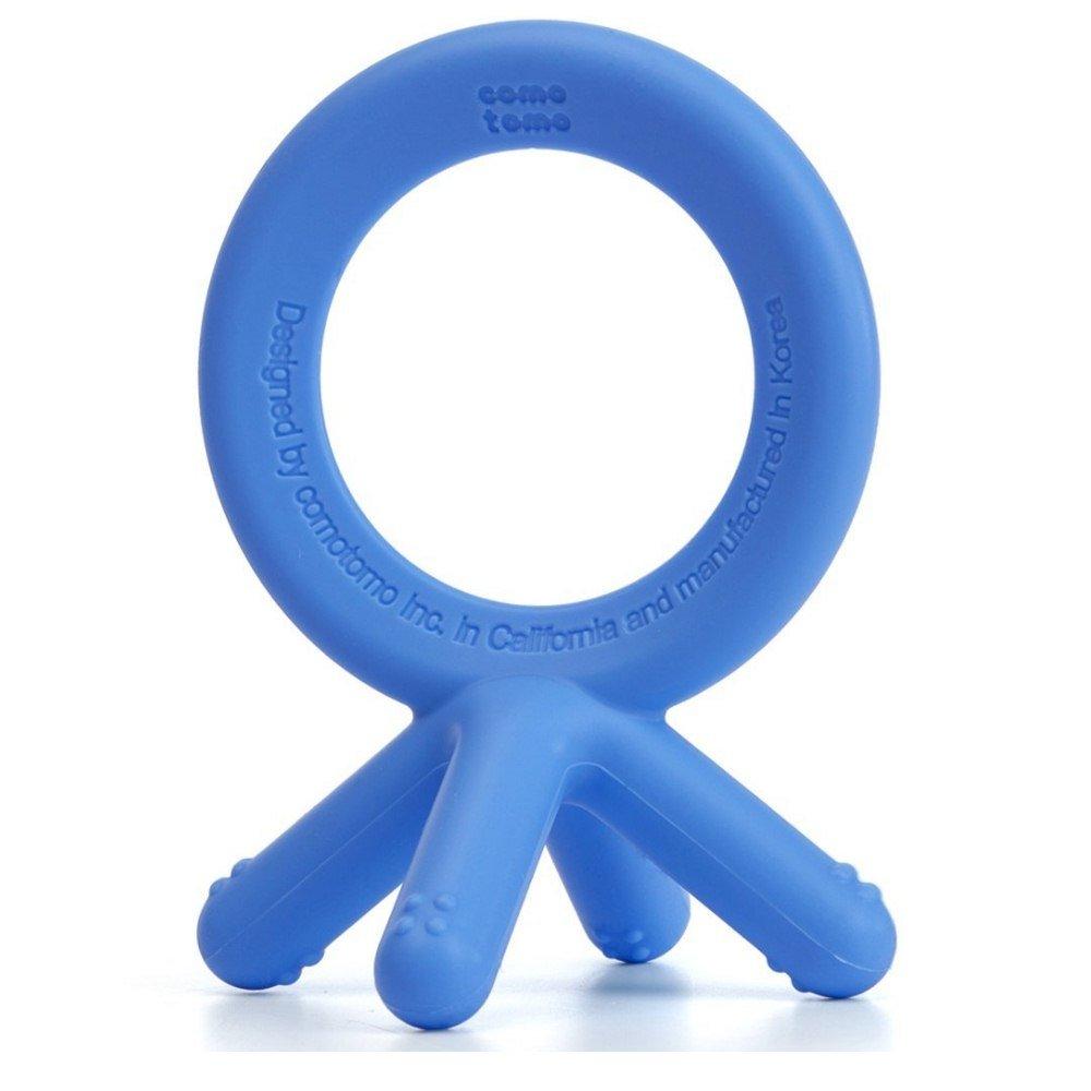 Comotomo Comotomo Silicone Baby Teether, Blue, 1.75x1.75x3 Inch (Pack of 1)