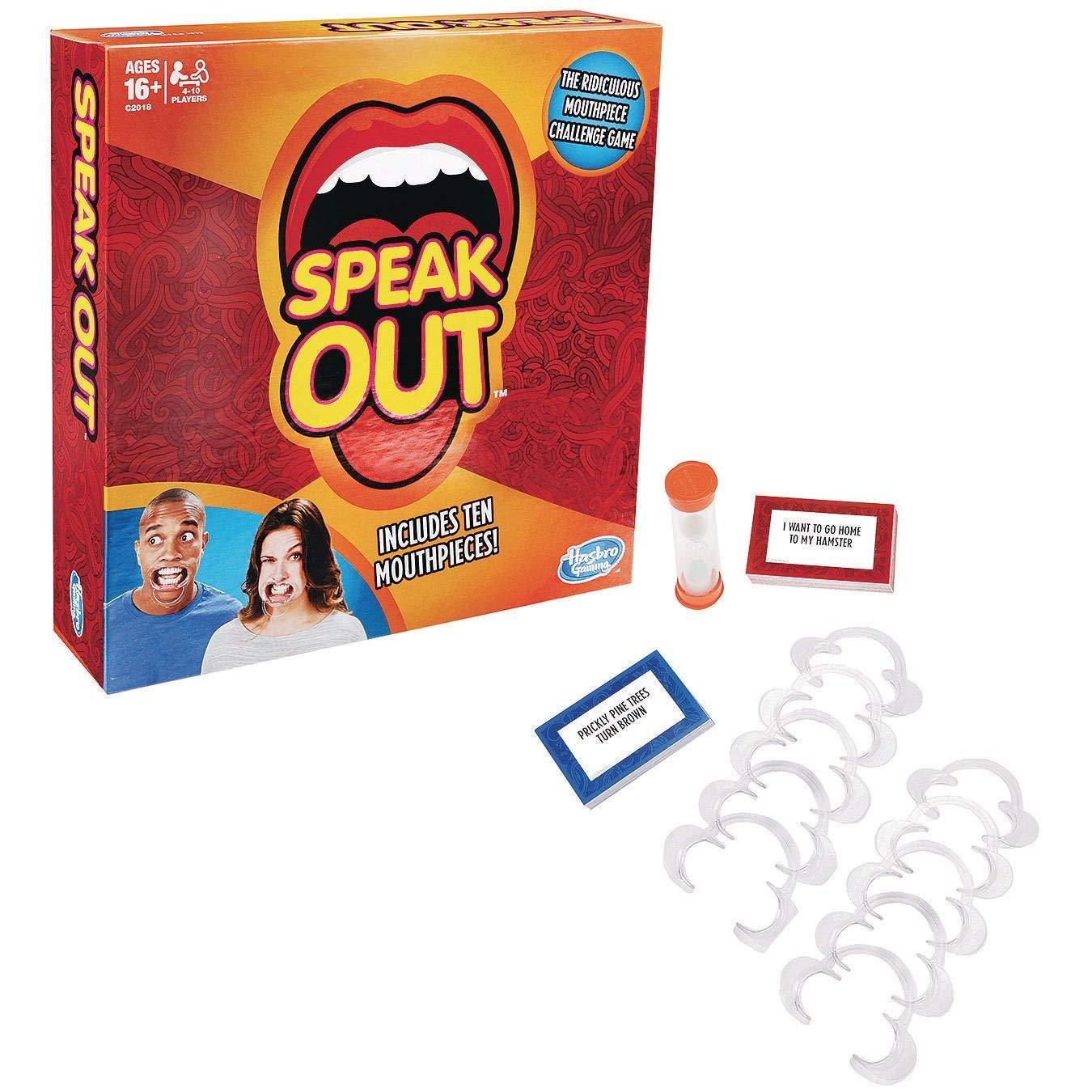 Hasbro Gaming Speak Out Game (with 10 Mouthpieces)