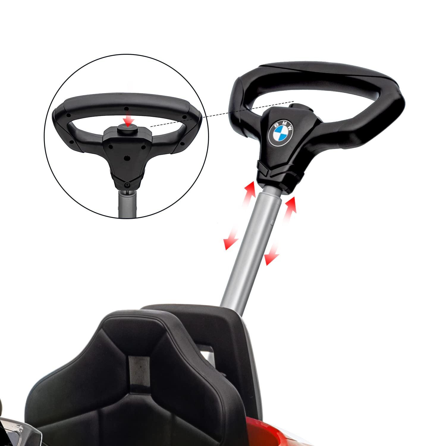 Voupou Voupou Push Ride-on Car for Toddlers 1-5, Licensed BMW Z4 Toddler Push Car with Adjustable Push Rod/Horn Music/Silent Wheel, Push Car for Baby Birthday Gift (Red)