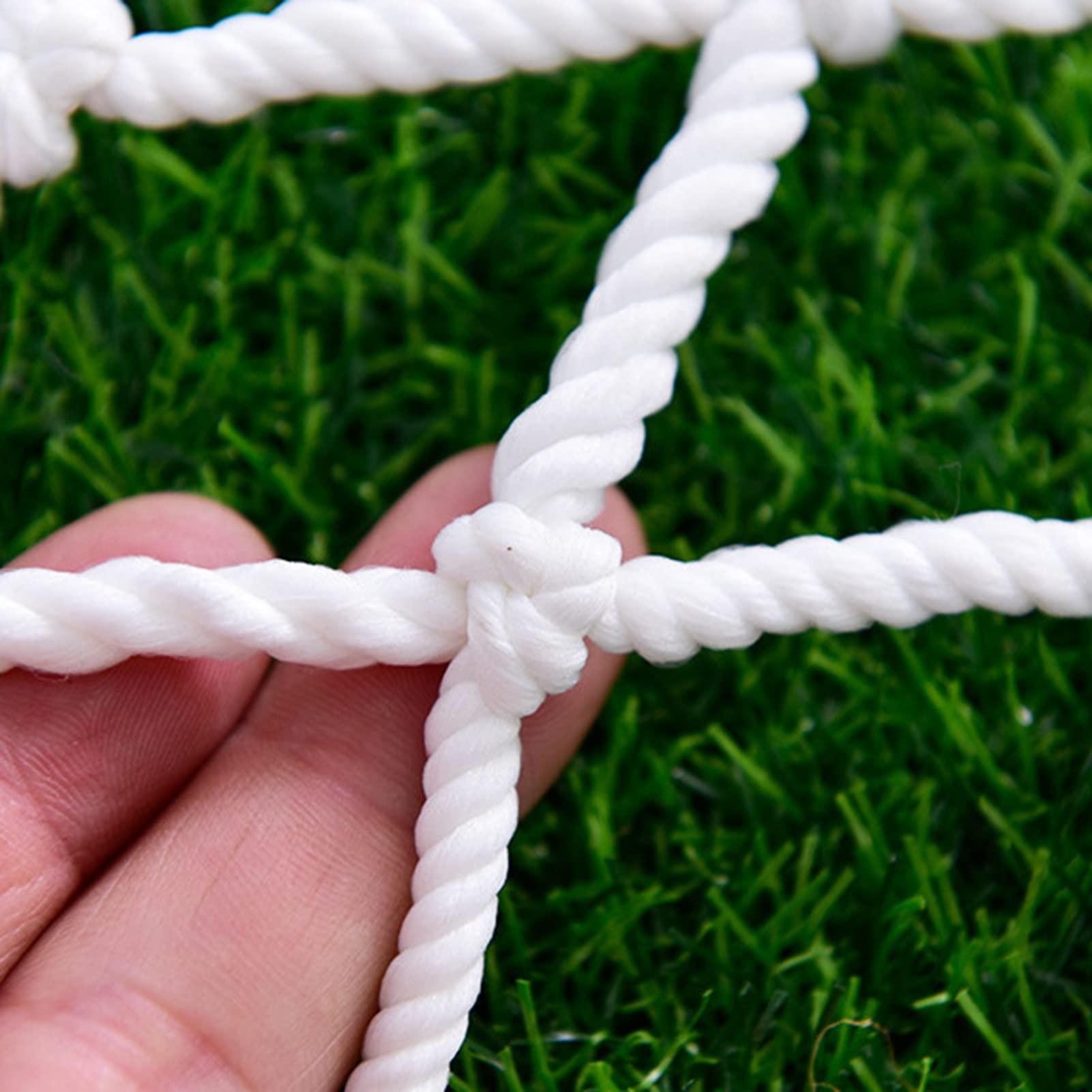 KFGDFD KFGDFD Nylon Rope Safety Net Construction Protection Fall Prevention Net High-Strength Polyester White Horizontal Pocket Net Flame Retardant Nylon White Net Color : 5cm mesh, Size : 2x5m(7x16ft)