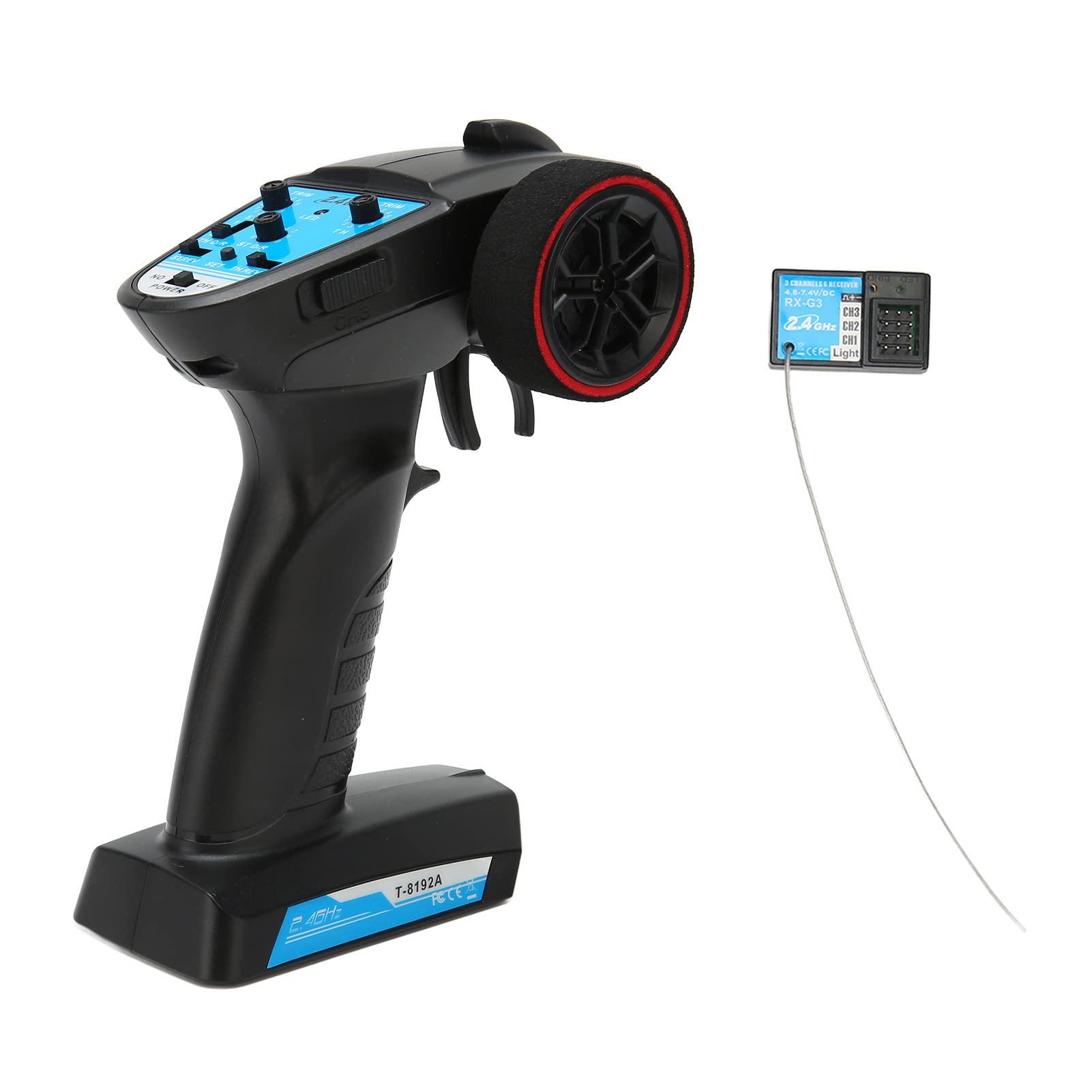 Cryfokt 3 Channel Transmitter, 2.4Ghz Receiver RC Car Remote Controller for RC Boat Crawler