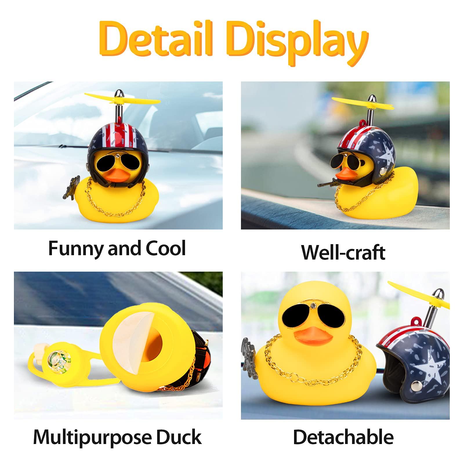 wonuu wonuu Rubber Duck Car Ornaments, Squeeze Duck Dashboard Decorations Kids Bicycle Decor for Cycling Motorcycle & Bicycle Accessories Decorations (Bear-L&G)