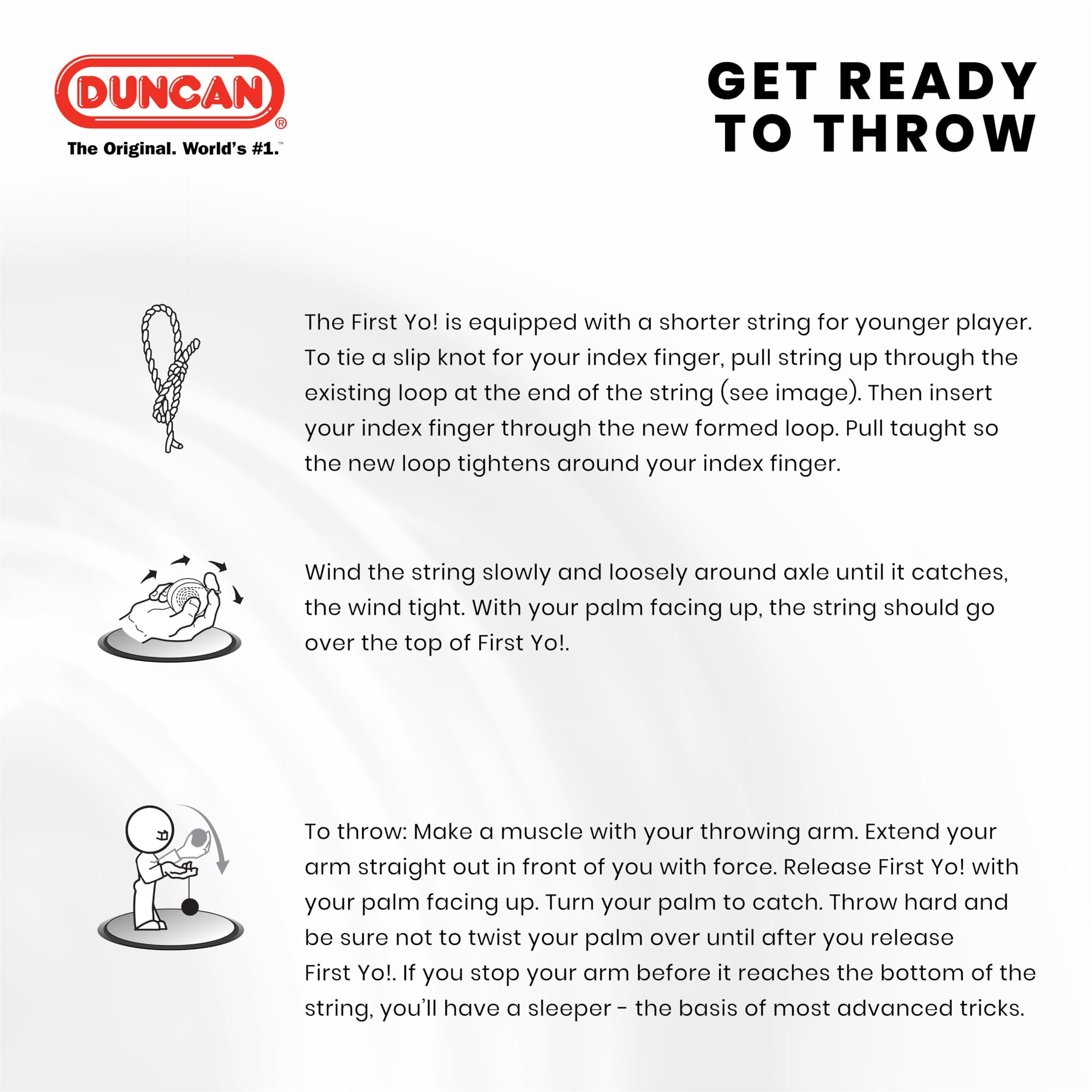 Duncan Duncan Toys First Yo! - Best Beginner Yo-Yo for Kids, Responsive Yo Yo, YoYo Toy - Green/Yellow