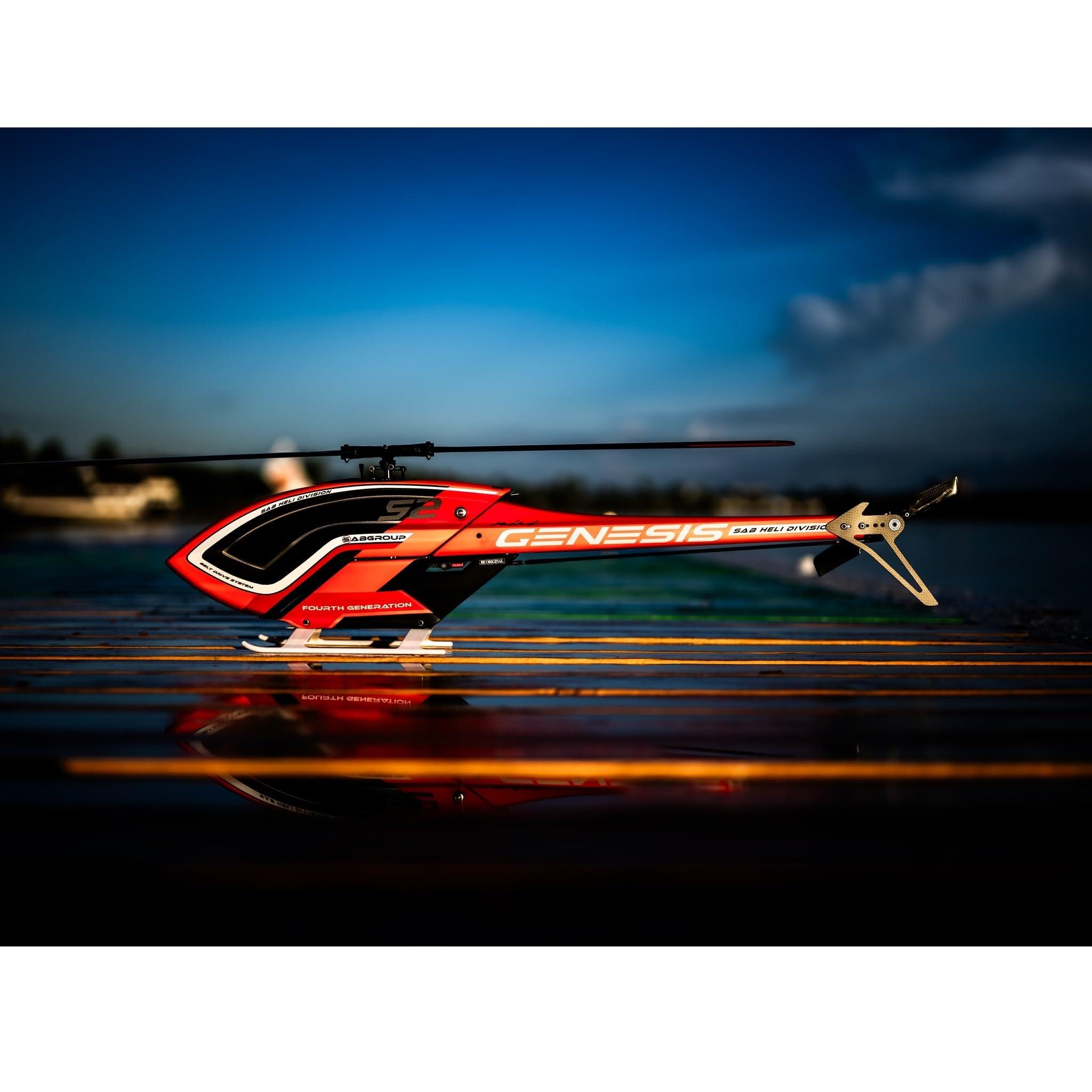 Helidirect SAB Genesis Sport (Mini Version) - Outdoor Remote Control Helicopter 380-420 Size Without Electronics, Electric RC Helicopter Unassembled Kit for Adults