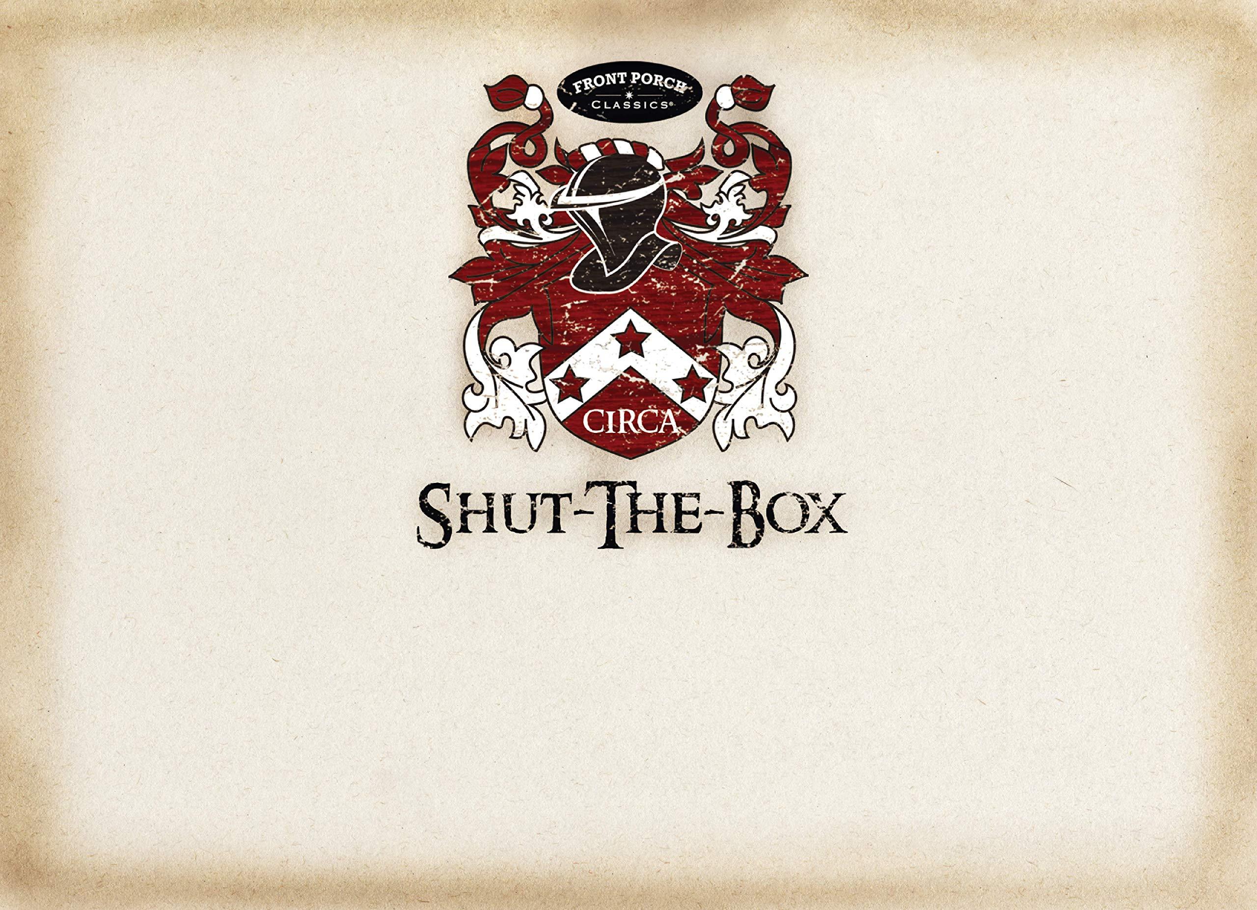 Front Porch Classics Front Porch Classics Circa Shut-the-Box, Wooden 9 Number Dice Game with Case for Travel, for Adults and Kids Ages 8 and Up