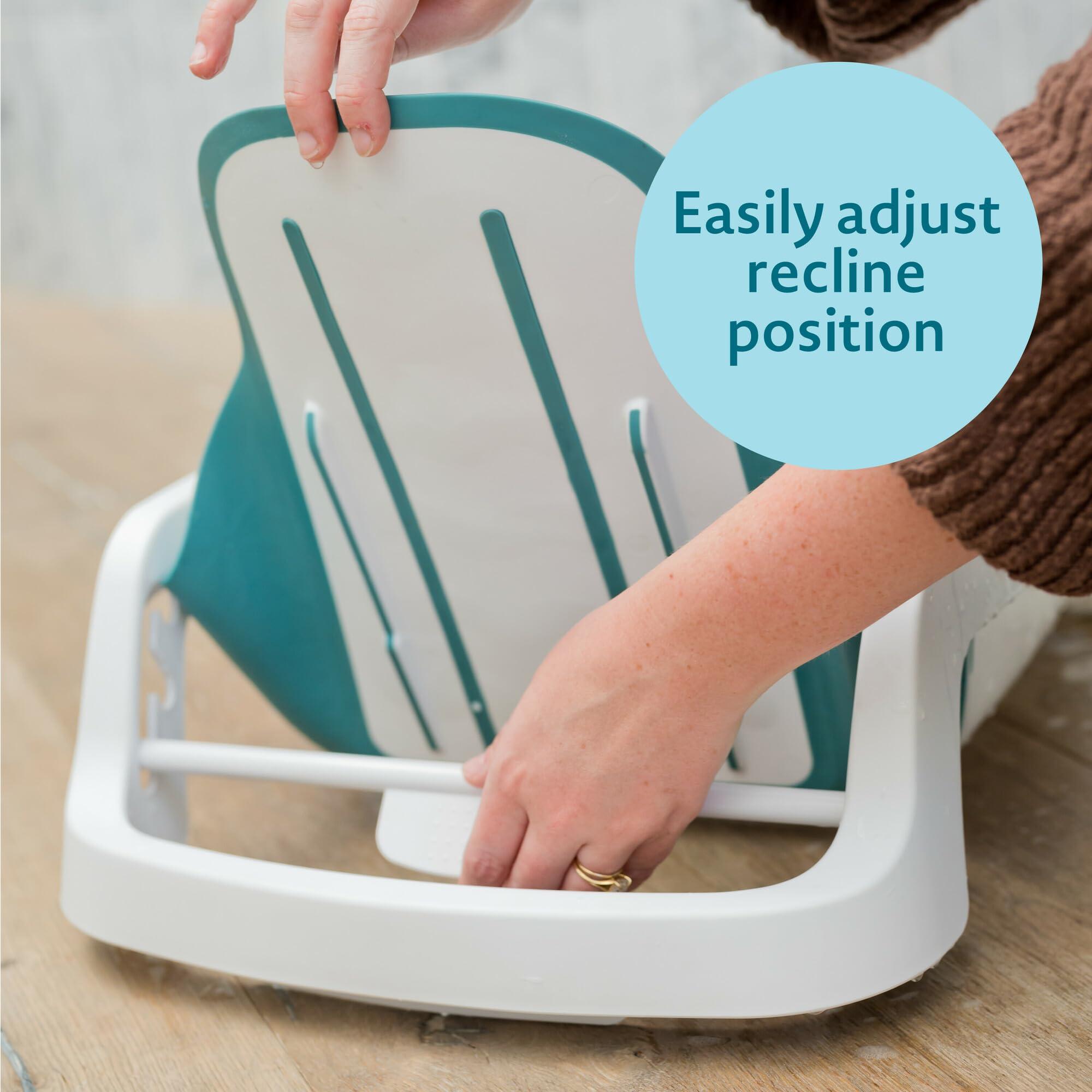 The First Years The First Years 4-in-1 Reclining Baby Bathtub - Adjustable Recline for Custom Comfort for Newborn to Toddler - All-in-1 Baby Bath Seat Adjusts as Baby Grows - Ages 0 to 24 Months