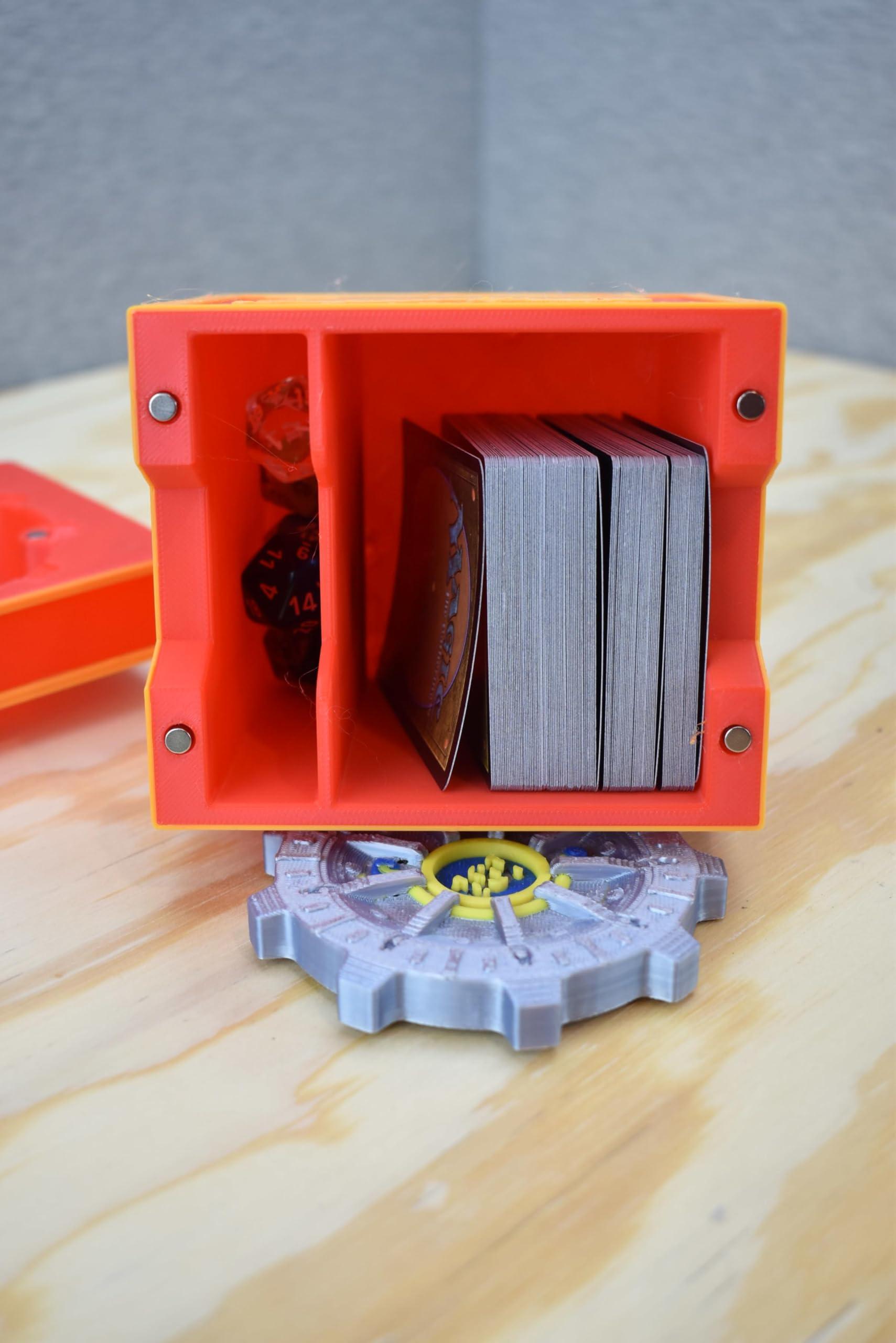 Generic Caesar\'s Legion Deck Box - MTG Deck Box and Dice Holder - Fallout Themed Deck Box - Vault Tec - Brotherhood of Steel (Non Black Wax Finish)