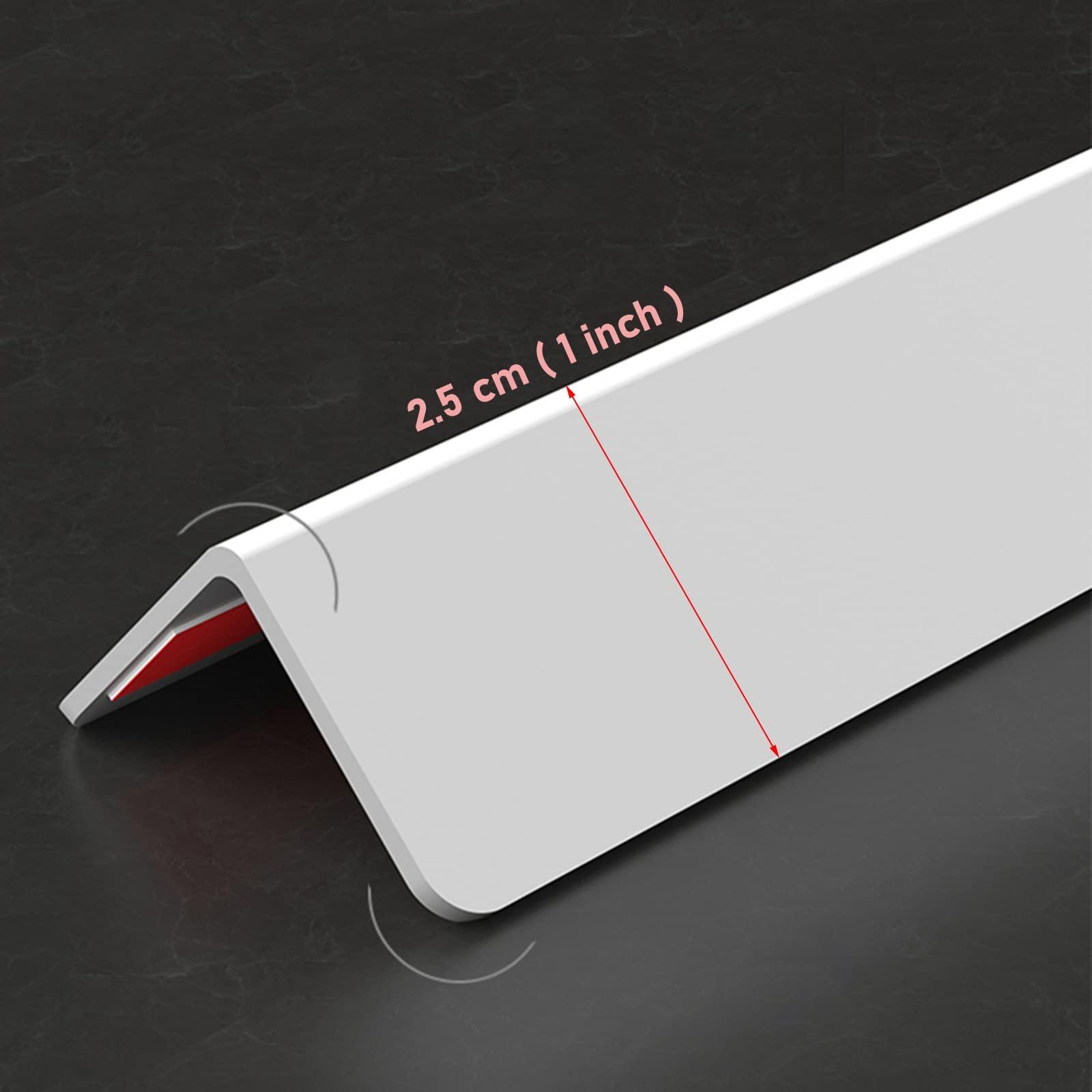 LXLZYXSF Wall Corner Guard Angle-Moulding Furniture Bumpers, Self Adhesive Corner Shield for Window Sill Door Frame Countertops, Edge Trim (Color : White, Size : 2.5cm W 110cm/43.3" L)