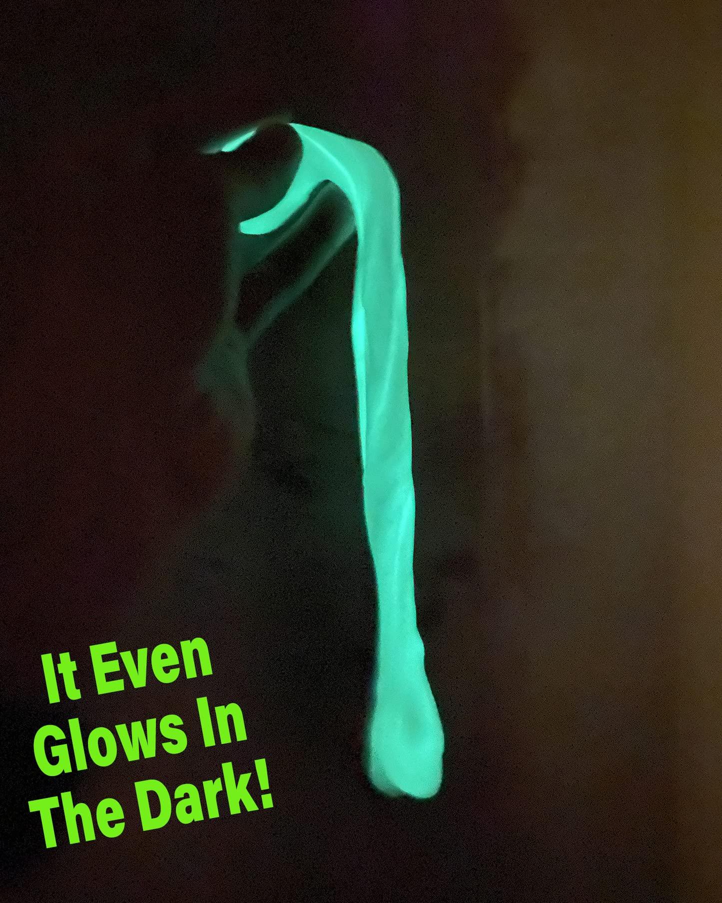 Gears Out Santa\'s Magic Dill Dough Stress Putty for Adults - Pickle Santa Claus Special Christmas Edition Design - Stress Putty for Friends - Made with Real Dill, Neon Green, Glow-in-The-Dark Therapy Putty