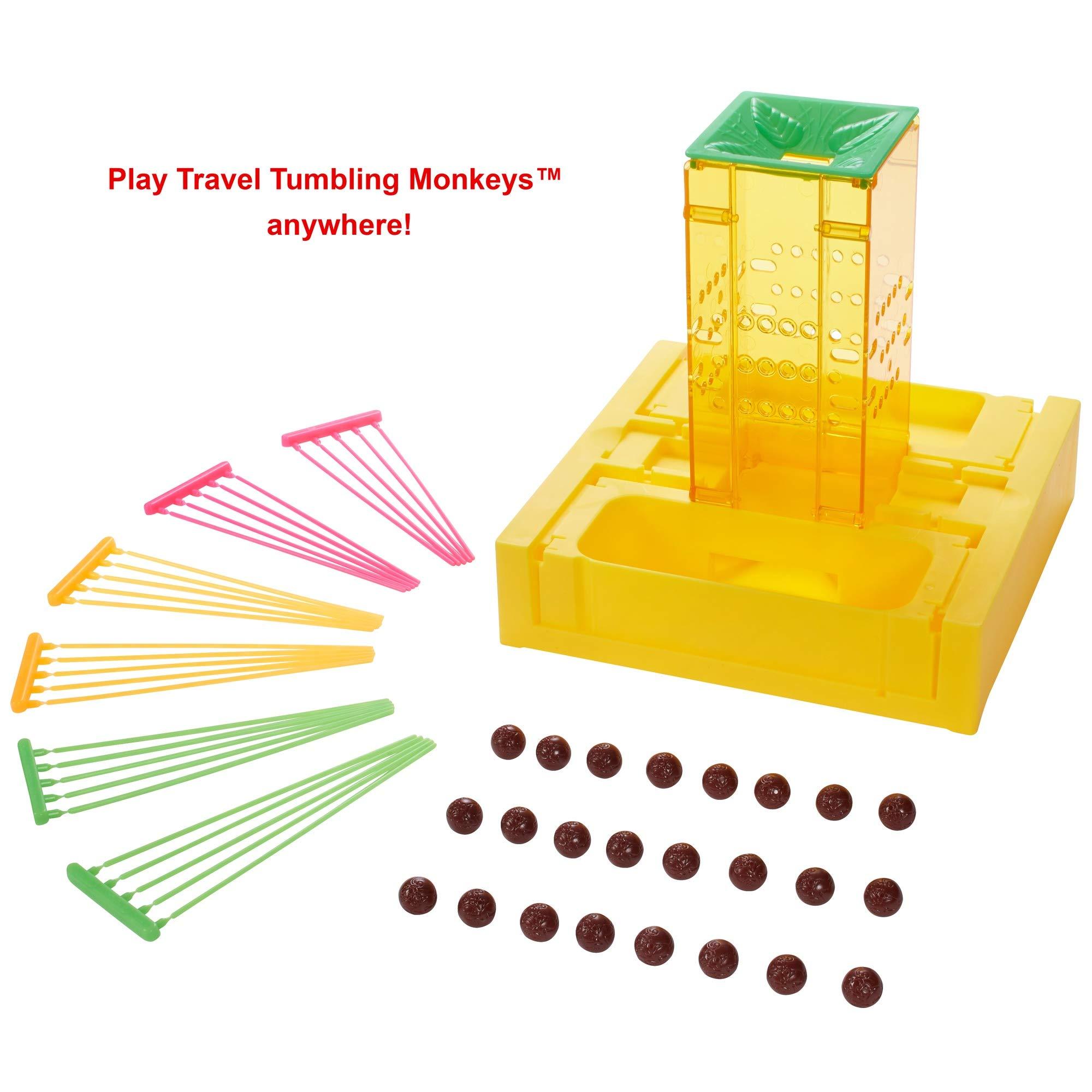 Mattel Games Mattel Games ?Travel Tumblin' Monkeys, Portable Kids Game with Built-in Storage for 5 Year Olds and Up, Multicolor
