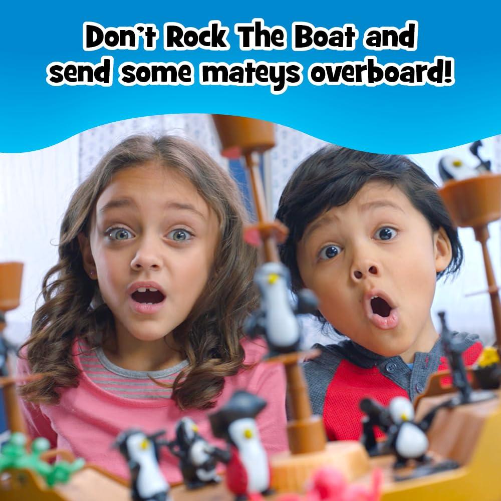 PlayMonster Dont Rock the Boat Board Game - Kids Games, Family Games for Kids and Adults, Board Games for Family Night, Multi-Player Board Games, Builds Hand & Eye Coordination, Balancing Toy, Ages 5+
