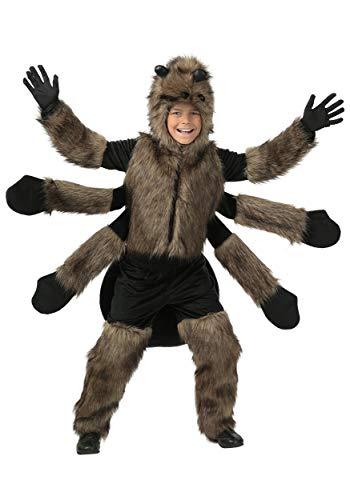 Fun Costumes Kids Brown Furry Spider Costume Boys, Scary Eight Legs Arachnid Giant Tarantula Childrens Halloween