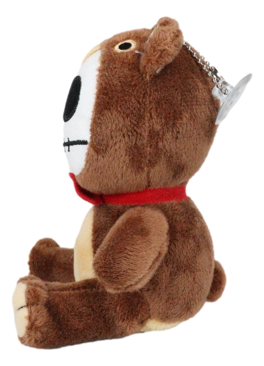 Ebros Gift Ebros Gift Small Furry Bones Skeleton Honey Bear with Red Ribbon Soft Figurine Stuffed Collectible Forest Bears Skeletons Skulls Halloween Macabre Accent