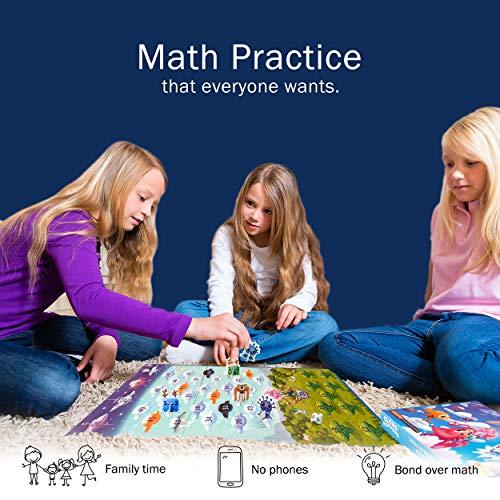 Logic Roots Logic Roots Cloud Hoppers Addition and Subtraction Game - Fun Math Board Game for 6 - 8 Year Olds, Easy to Play Educational Game for Kids at Home, Perfect STEM Toy Gift for Girls & Boys, Grade 1 & Up