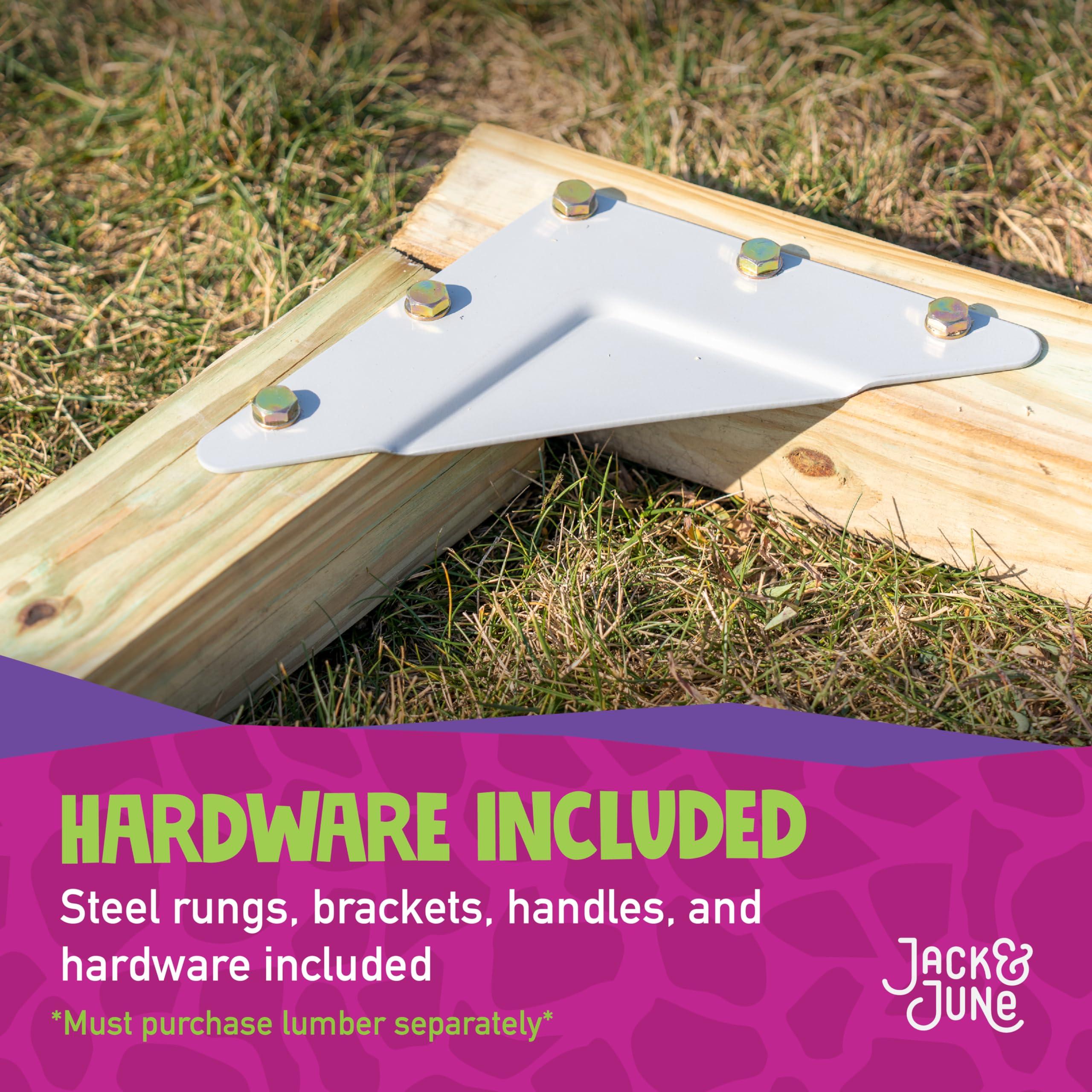 Jack and June Jack and June DIY Monkey Bars Kit Heavy Duty and Durable Do It Yourself UV-Resistant Outdoor Fun for Kids