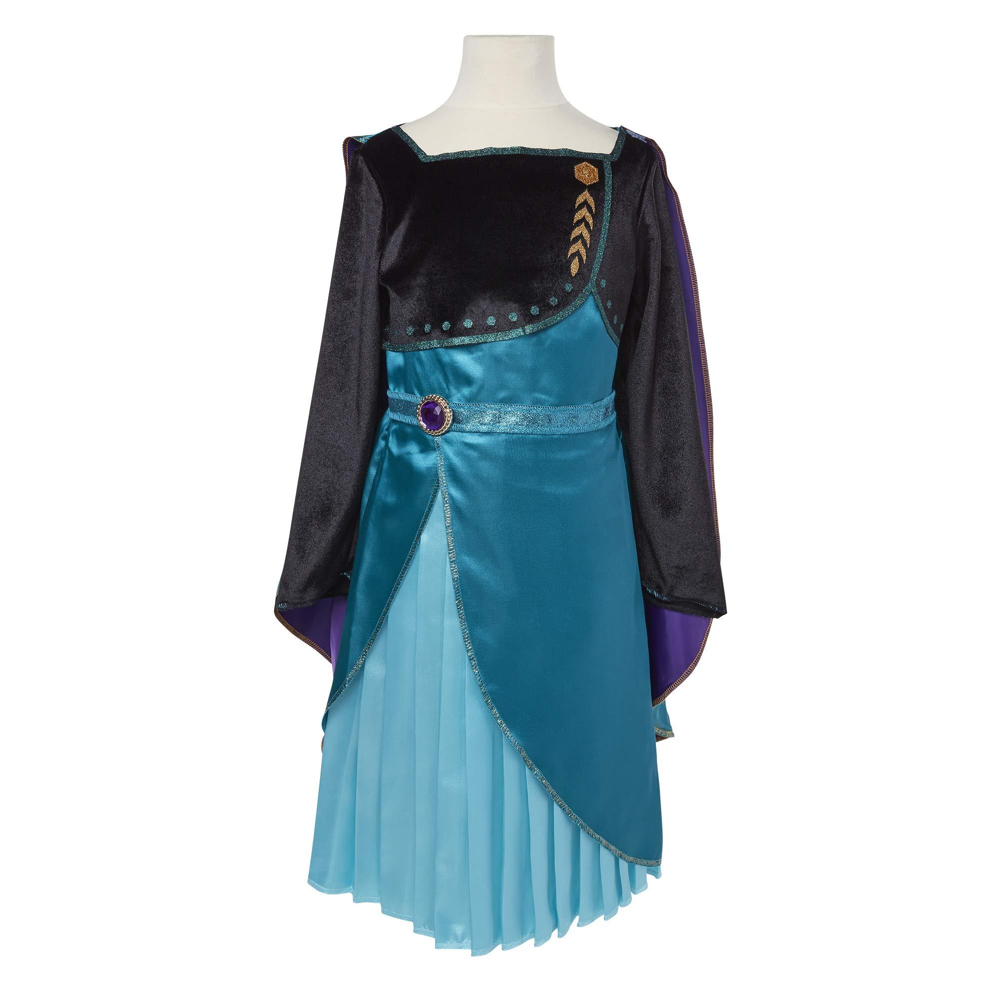 Disney Frozen Disney Frozen 2 Queen Anna Dress - Outfit Fits Sizes 4-6X - Costume for Girls Ages 3+