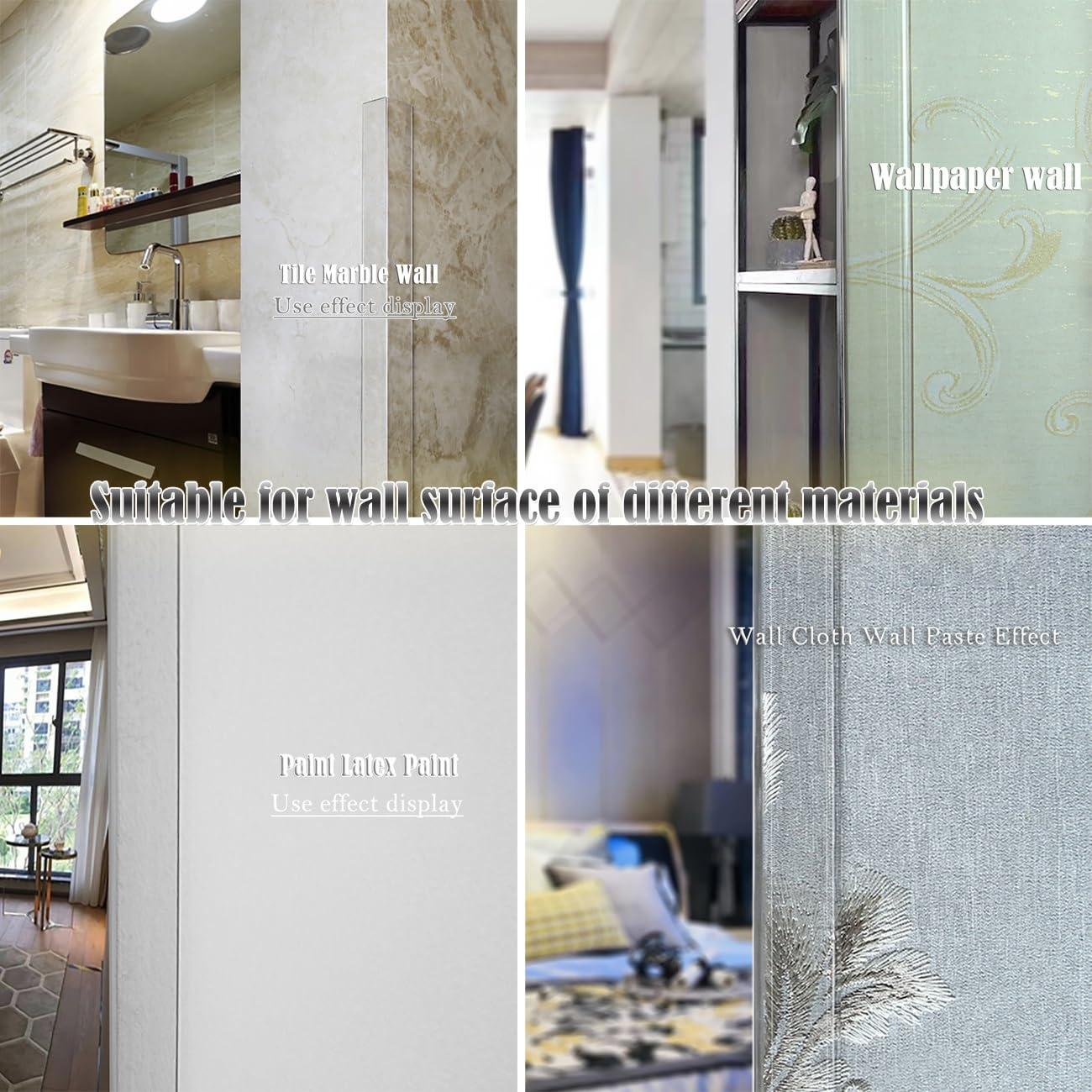 YVML Self Stick Corner Guards Trim for Wall Furniture, High Transparency Corner Shield 3cm/1.2in Wide, Corner Edging Trim Strips for Living Room Bedroom Bathroom Doorway Decor (Size : 120cm/47in*3cm/1.2in