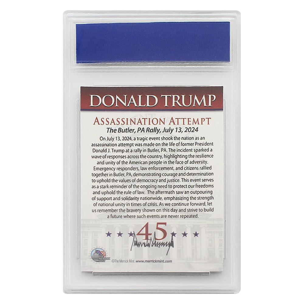 Happiesthomer Trump Mugshot Collector Trading Card Graded Gem Mint 10 - Trump Collectibles Trump Gifts Trump 2024 Perfect Patriotic & Political Donald Trump Gifts for Trump Supporters (Trump Stand Strong)
