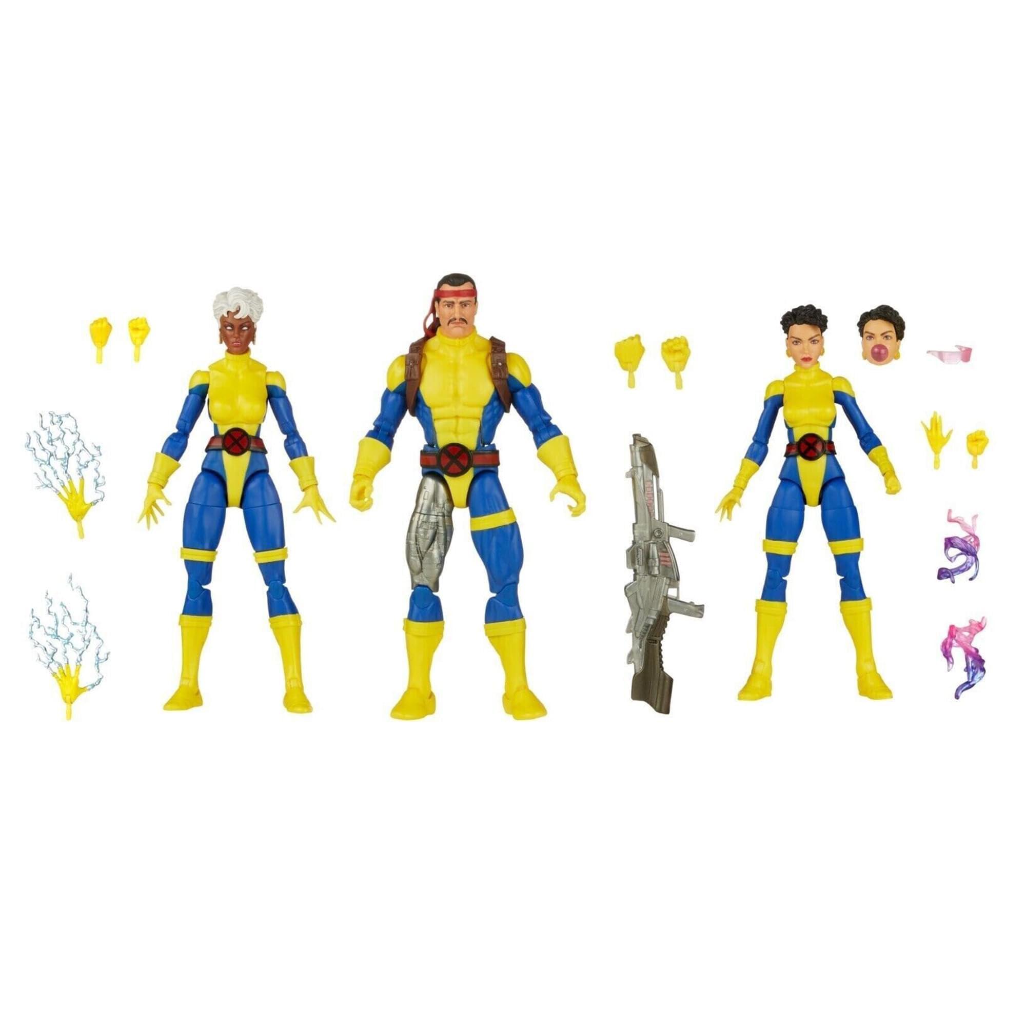 Marvel Marvel Legends Series Forge, Storm, & Jubilee X-Men 60th Anniversary Action Figure Set, 6-Inch Action Figures