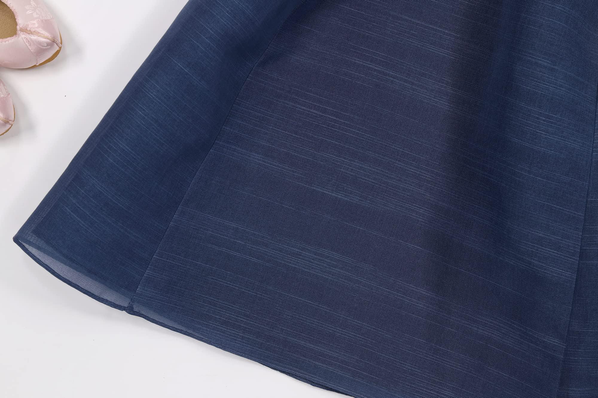 hanbok store Korea Traditional Clothing Hanbok Girl Baby First Birthday Party Celebration Ivory Navy hhg01 (3 Ages Hanbok)