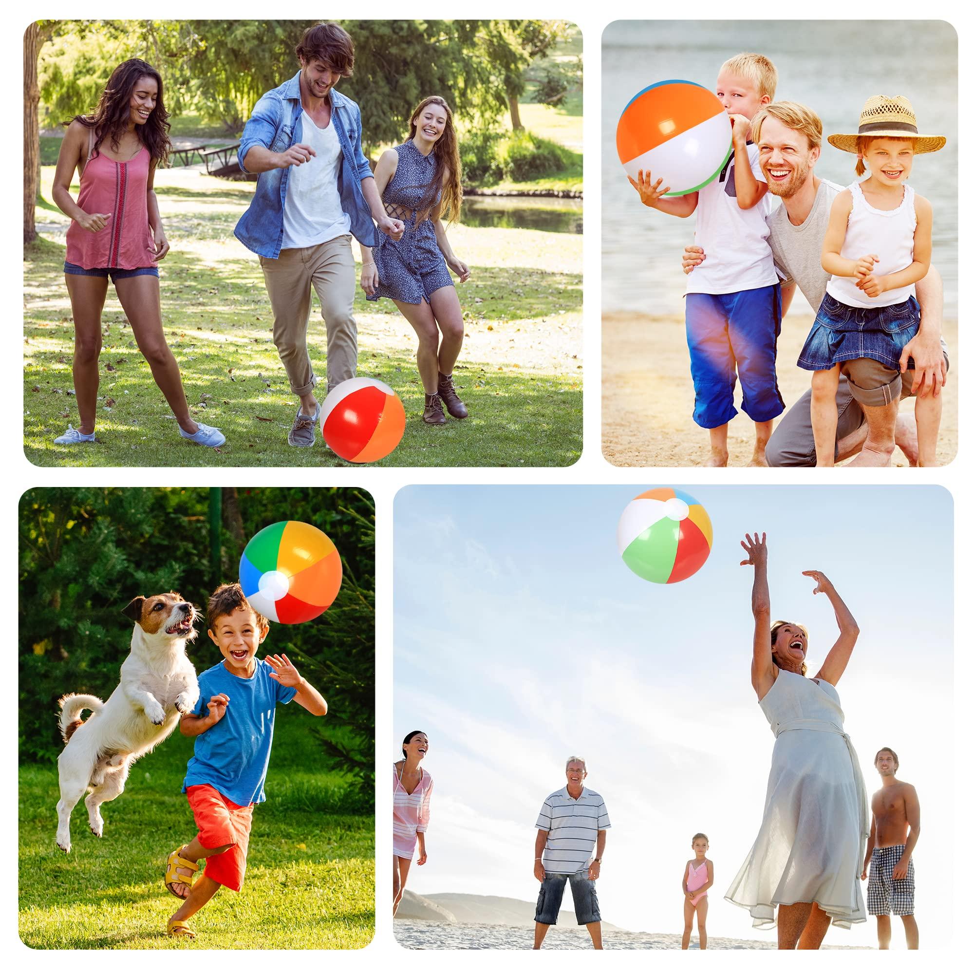 LYDTICK LYDTICK 30 Pack Beach Balls Bulk, 16\" Inflatable Pool Toys Beach Toys for Kids Beach Balls for Summer Water Games, Rainbow