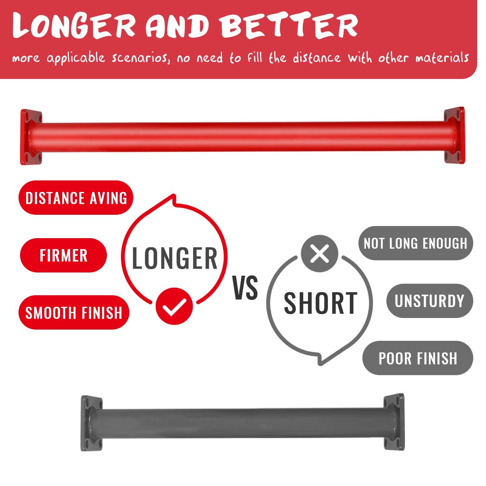 TAYUQEE TAYUQEE Steel Monkey Bars for Kids - 18 Inches Heavy Duty Metal Monkey Bars Ladder Rungs Kit, 8 PCS Playset Monkey Bar Rods with Mounting Plates for Indoor Outdoor Backyard Playground, Hold 250 Lbs