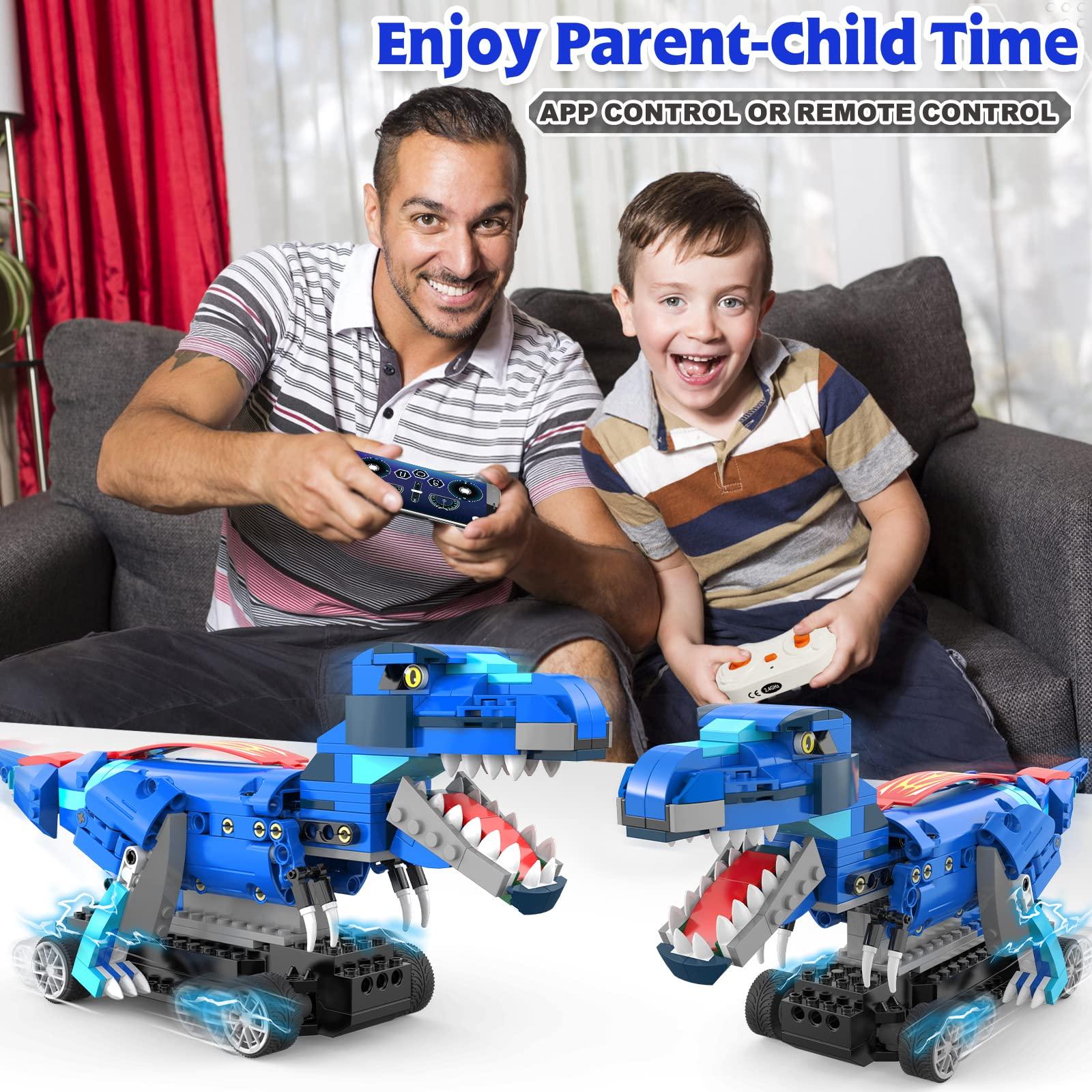 Yerloa Yerloa Dinosaur Toys for Kids 8-12 Jurassic Building Kits for Boys 6 7 8 9 10 11 12 + Year Old 343 Pcs Remote Control STEM Projects Building Toys Blocks Sets Educational Birthday Gift for Kid 5-7 8-12