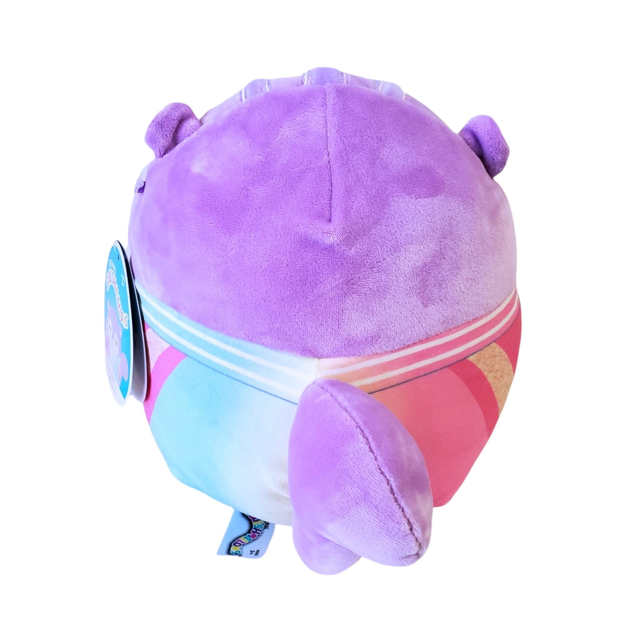Squishmallow Official KellyToy Squishmallows 8 Sleepy Pajamas Winter Release Plush Stuffed Toy (Sydnee Squirrel Rainbow Shirt)