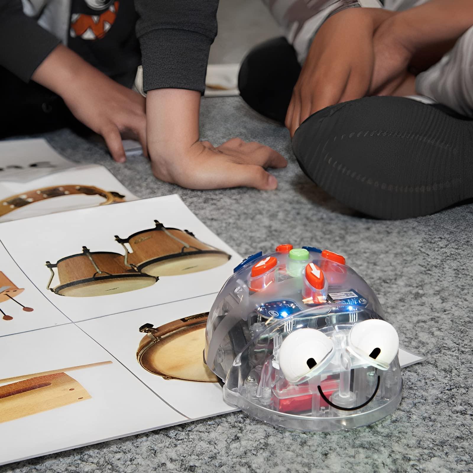 Generic TTS Bee-Bot and Blue-Bot Coding Robot See and Say Version Classroom Pack with Rechargeable Docking Station - STEM Educational Programmable Interactive Floor Robots