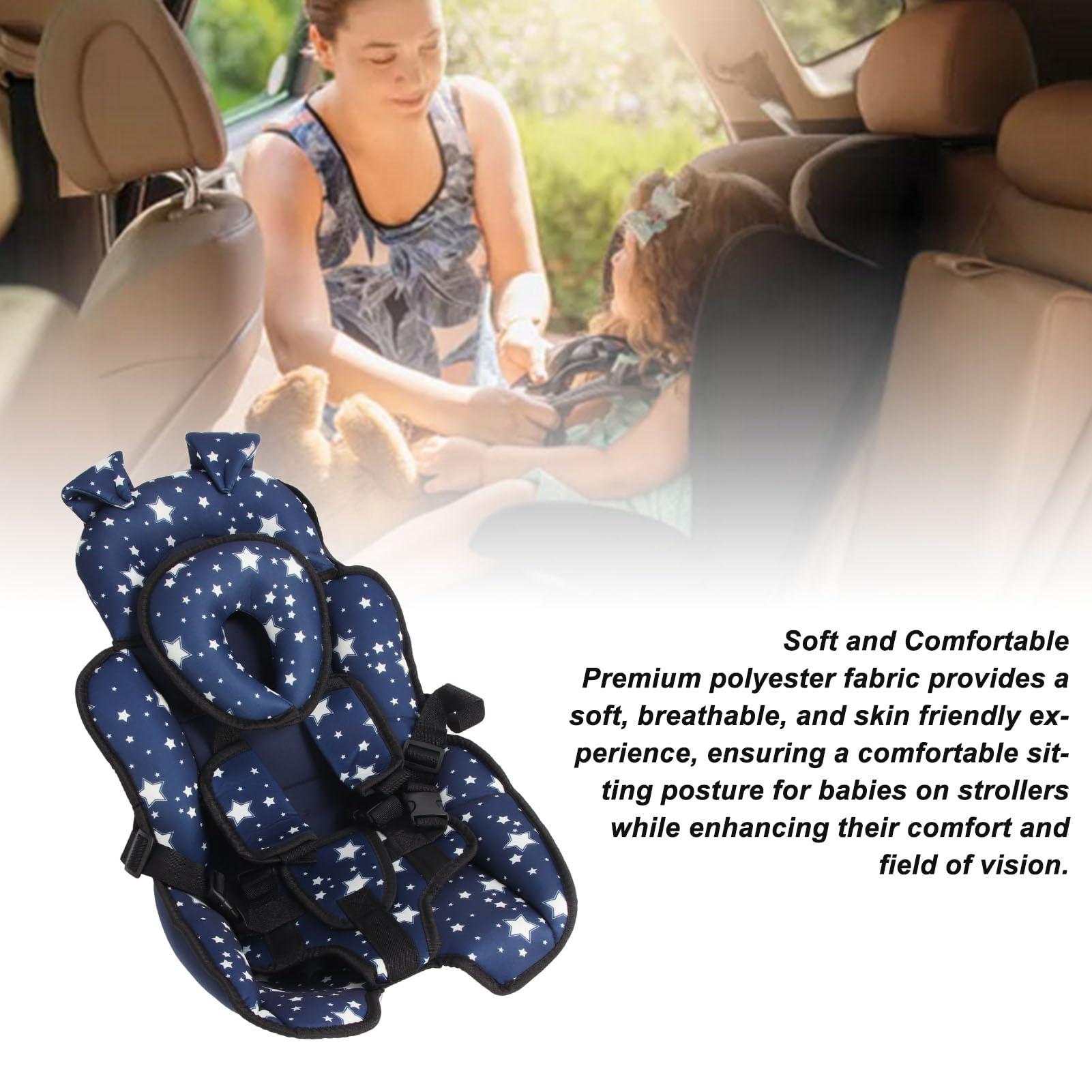 Fockety Infant Car Seat Insert, 2 in 1 Extra Soft Baby Car Seat Cushion, Breathable Car Seat Head Support, Car Seat Head and Body Support for Newborn, for Carseat, Strollers, Bouncer