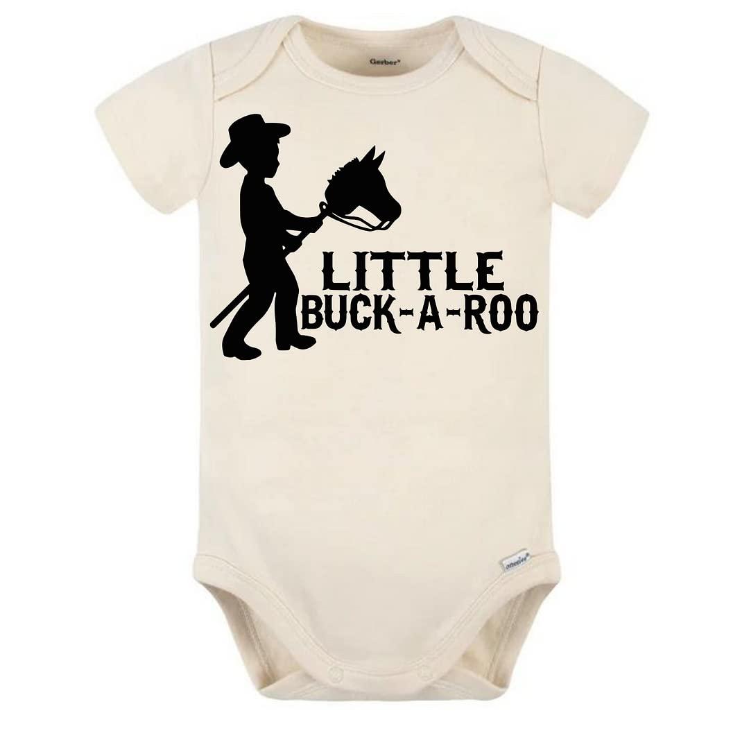 ToysCentral Basics Little Buck-A-Roo Onesie, Pregnancy Announcement,Western, Country, Cowboy, Natural