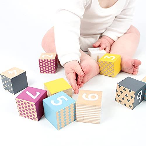 Bigjigs Toys Bigjigs Toys, 100% FSC® Certified Number Blocks, Wooden Toys, Baby Wooden Toys, Number Toys, Baby Toys, Wooden Stacking Toy, Building Blocks