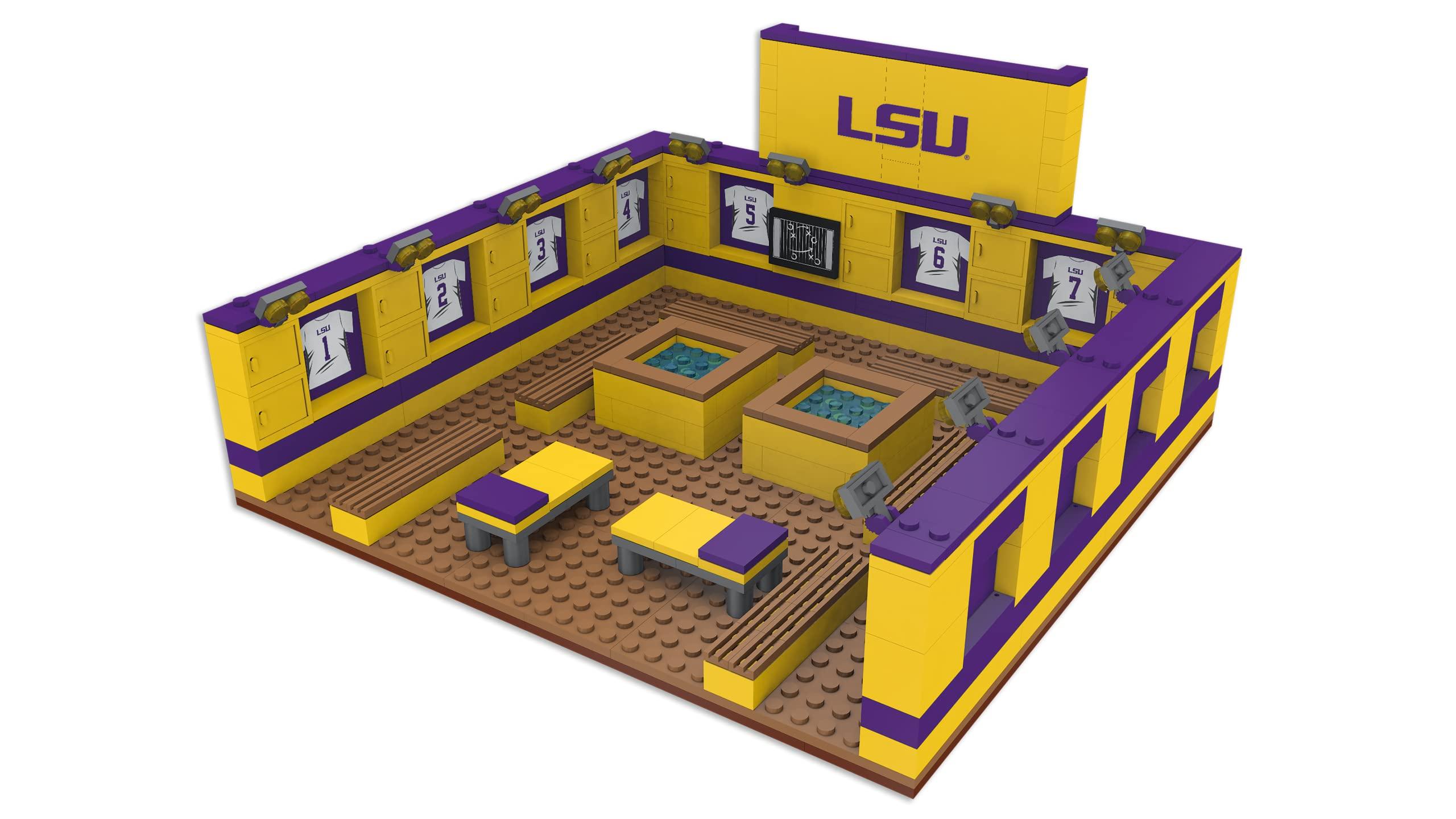 Pro-Lion Pro-Lion LSU Tigers Big Locker Room Building Kits - 437 Pieces & Printed Decal Graphics | 3D Bricks Puzzle | Fighting Tigers Football Gifts for Boys, Men & Kids Aged 5+ | Games for Creative Fans