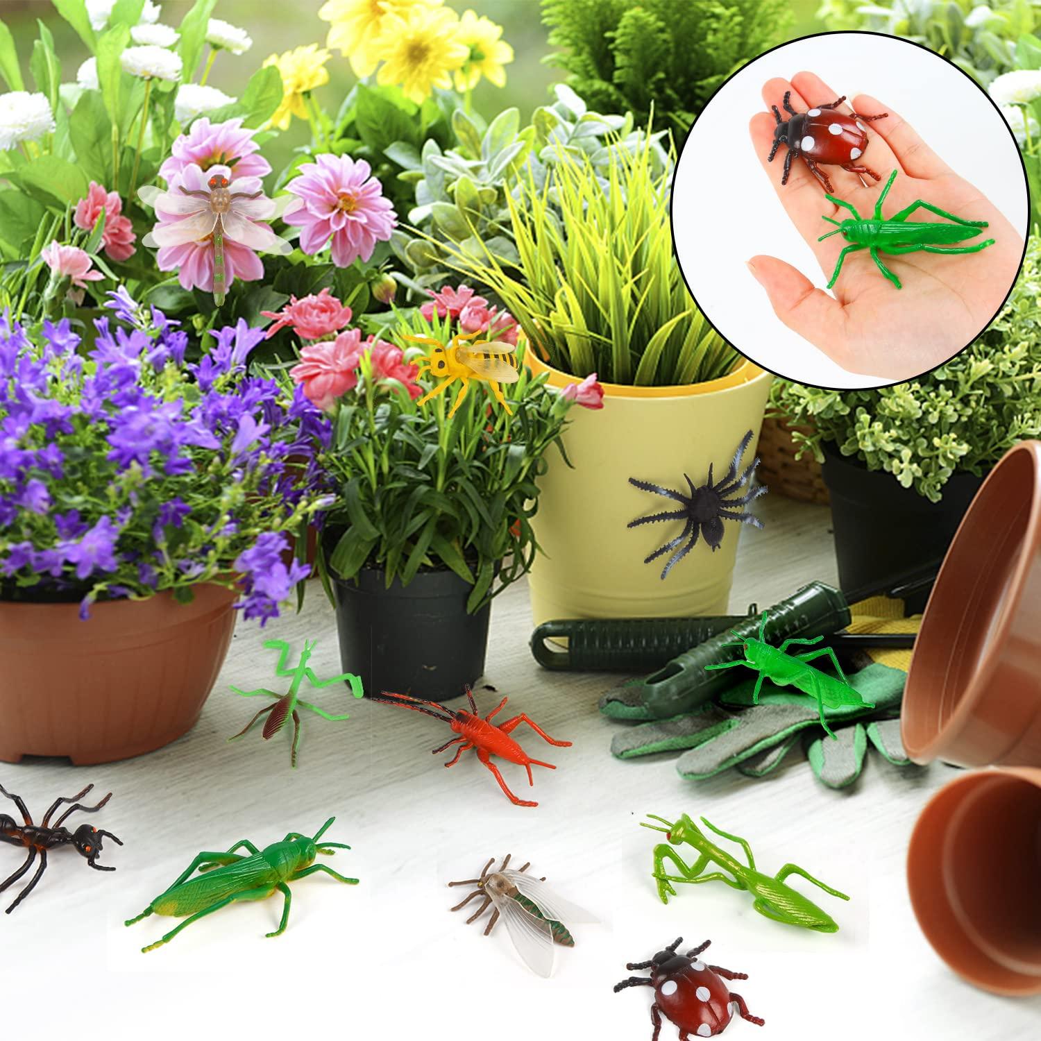 FINGOOO FINGOOO 39 Pack Insects and Bugs for Kids,Assorted Plastic Bug Toys Fake Insects Educational Party Favors