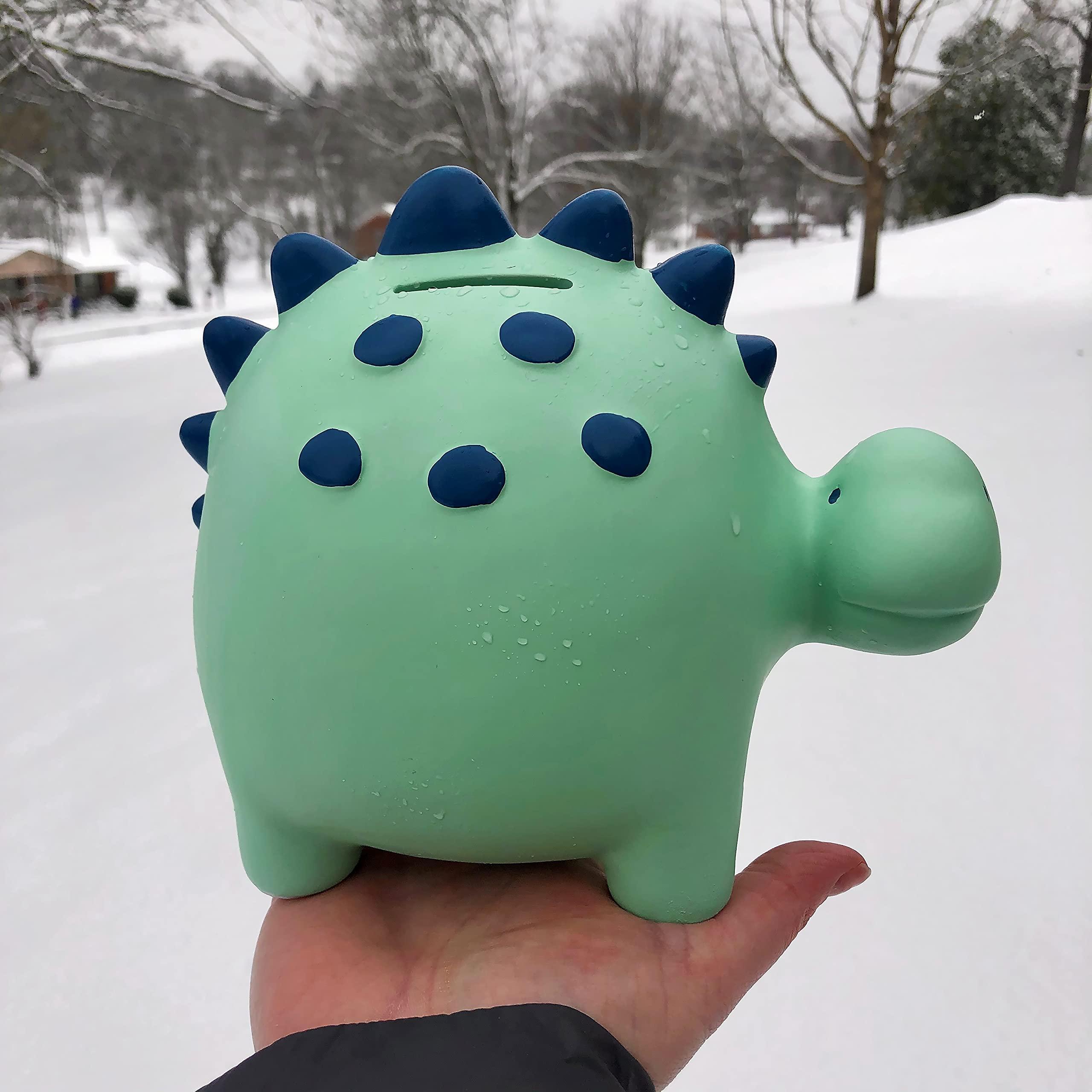 C.R. Gibson Carter\'s BB1-23289B Dinosaur Ceramic Piggy Bank for Kids, 8\'\' W x 7.5\'\' H