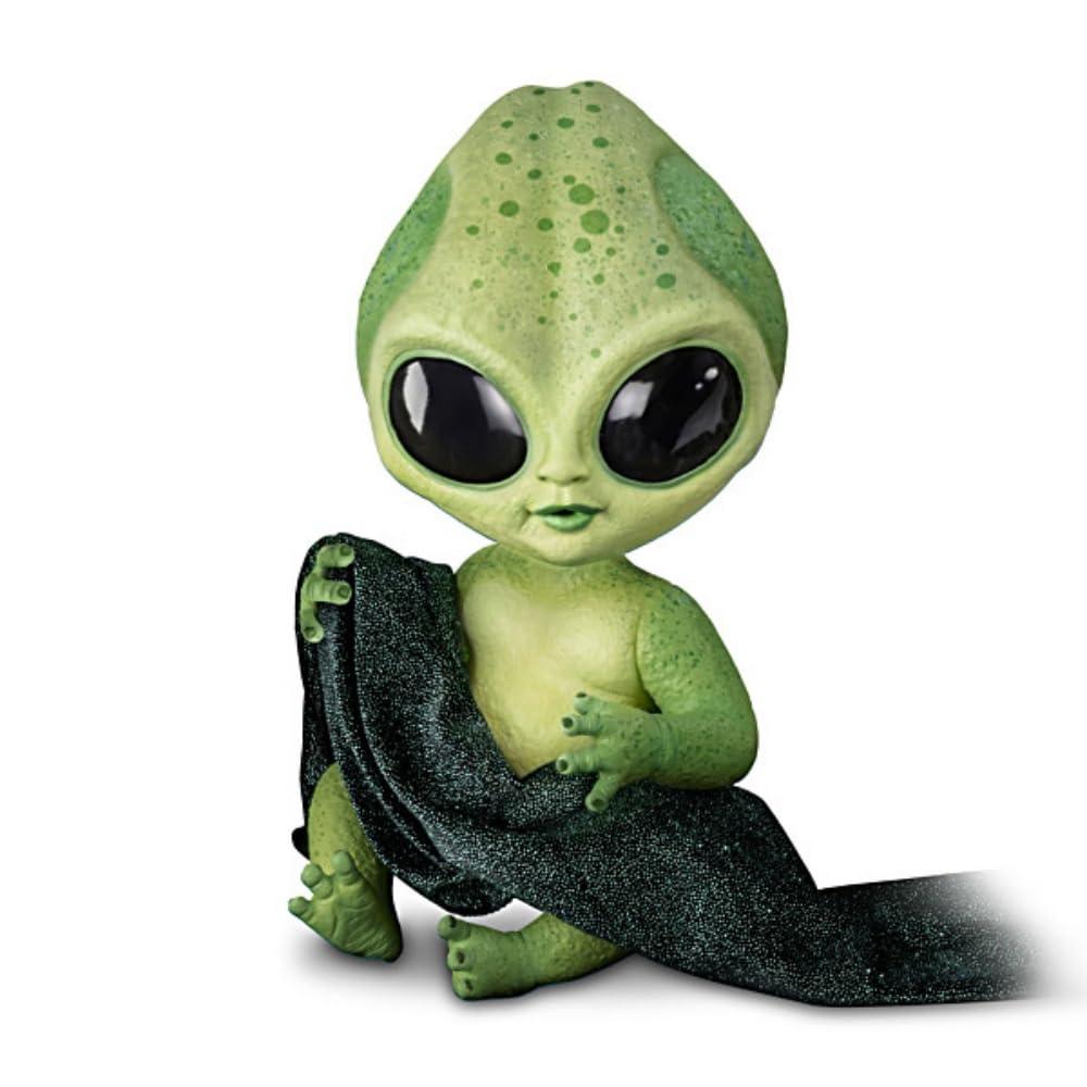 The Ashton-Drake Galleries Lumina Hand-Painted Alien Baby Doll Featuring Glow-in-The Dark Vinyl Skin
