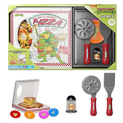Lollipop Kids Pizza Toy Set, Pretend Kitchen Play Food, Slice & Serve Toy Pizza with Box, Pie Cutter & Fake Condiments