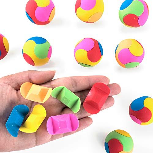 Super Z Outlet Super Z Outlet 12 Pack Colorful Puzzle Erasers Miniature Pencil Erasers Children Party Favors, Classroom Student Prize Packs, Brain Teasers (Round)