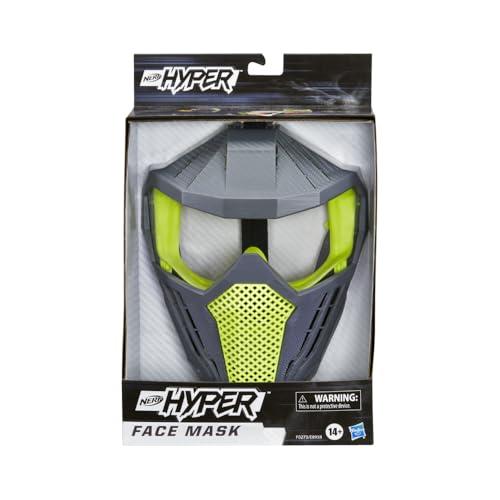 NERF NERF Hyper Face-Mask - Breathable Design, Adjustable Head Strap, Green Team Color - for Teens,-Adults