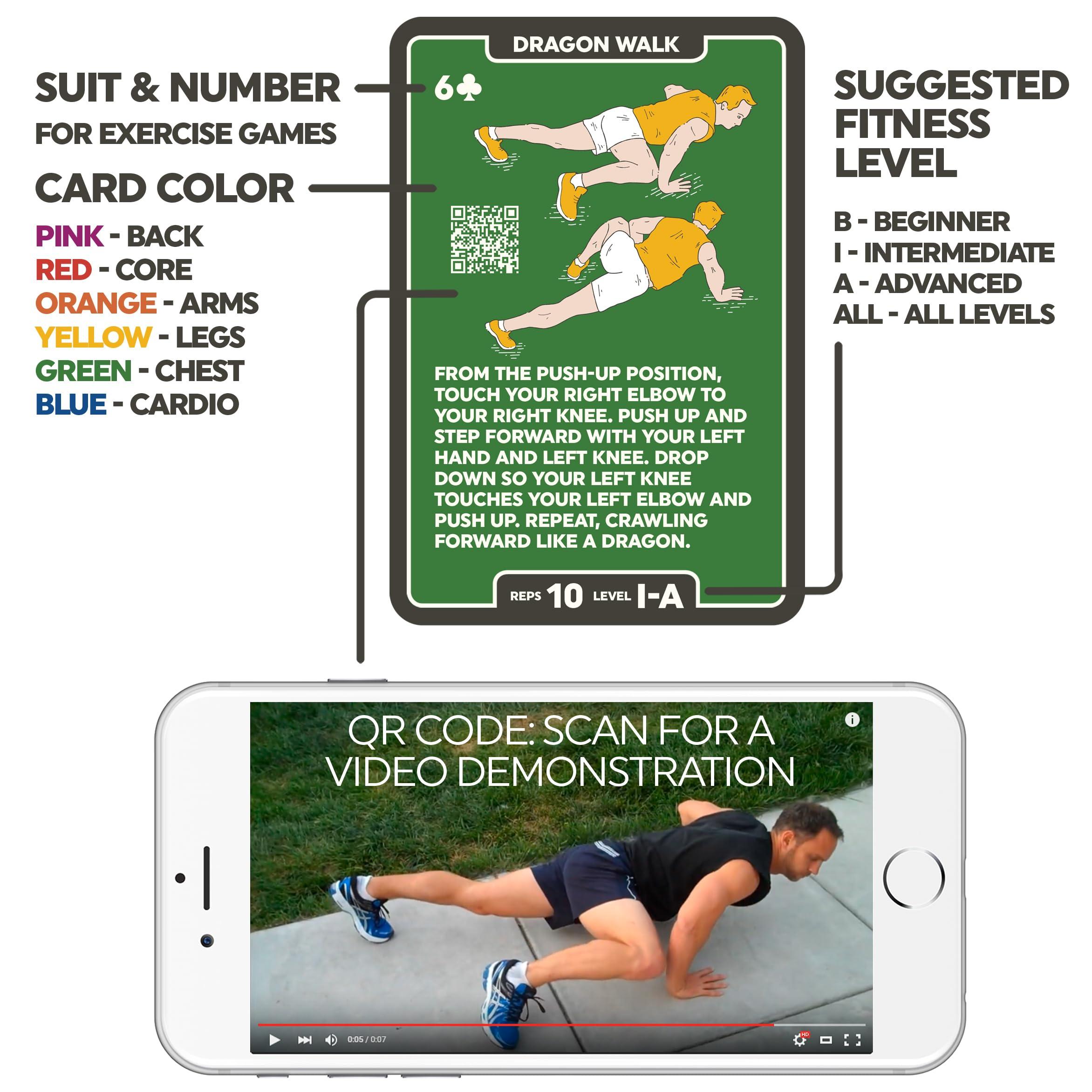 Stack 52 Stack 52 Bodyweight Exercise Cards: Workout Playing Card Game. Designed by a Military Fitness Expert. Video Instructions Included. No Equipment Needed. Burn Fat Build Muscle. (Updated Bodyweight Deck)