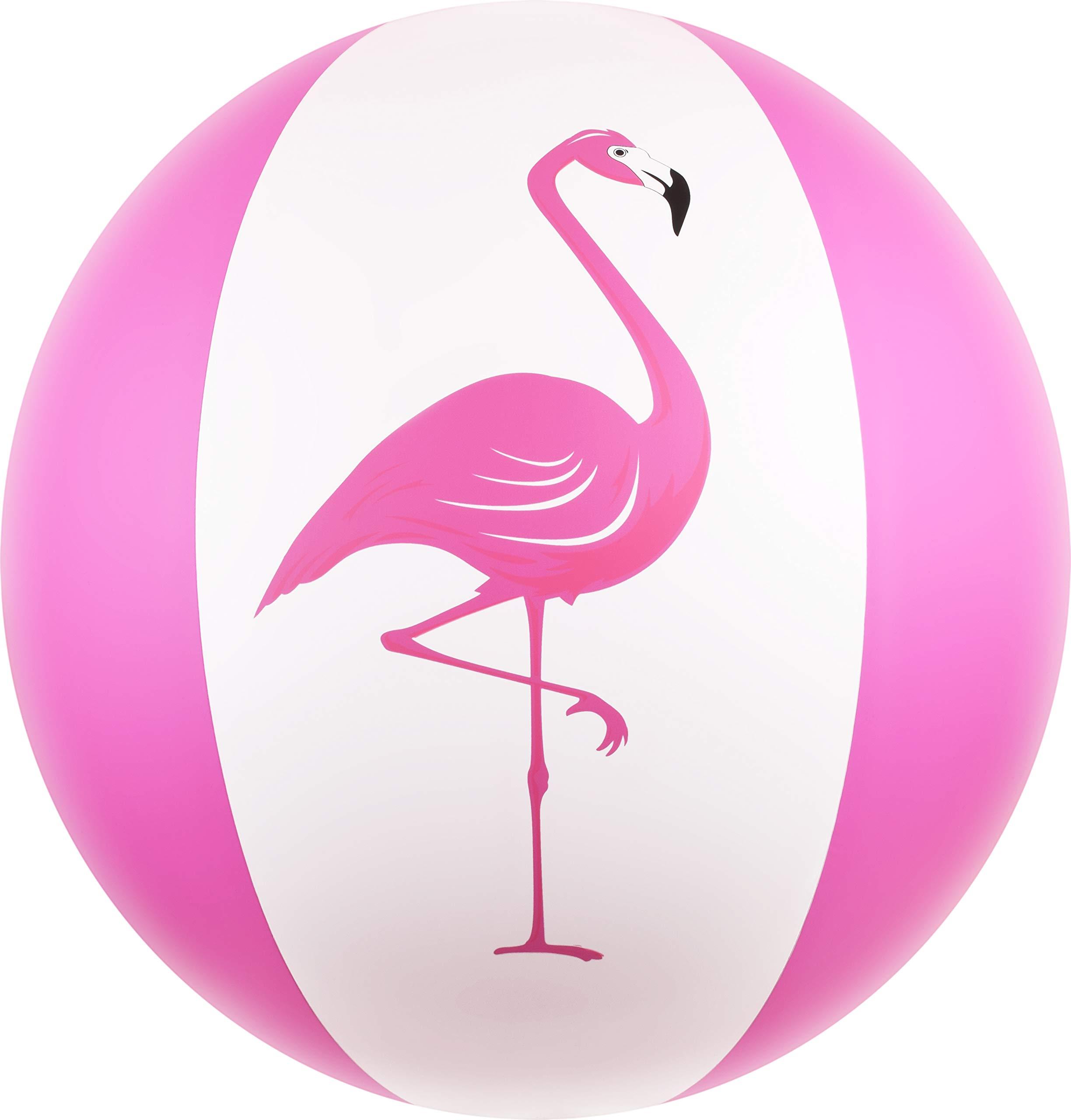 Coconut Float Coconut Float Jumbo Pink Flamingo Beach Ball - Large 27 Inch Inflatable Beach Ball - Great for Summer Parties & Swim Events