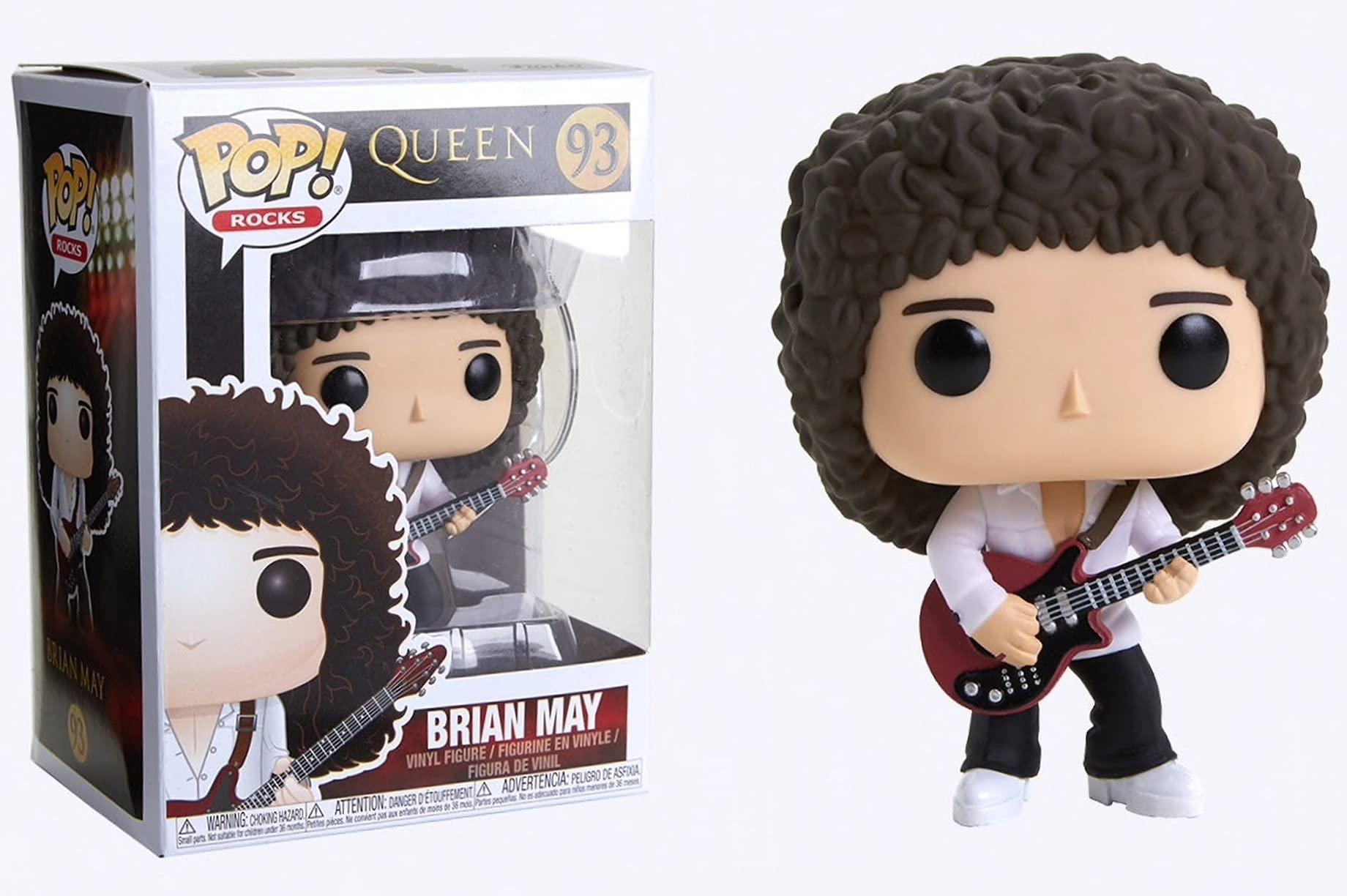POP POP Queen - Brian May Funko Pop! Vinyl Figure (Bundled with Compatible Pop Box Protector Case) Multicolored 3.75 inches