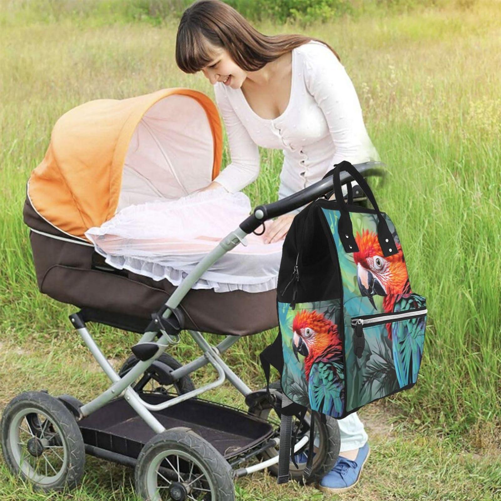 HCLYvexiria HCLYvexiria Diaper Bag Backpack Colorful parrot Nappy Backpack Maternity Baby Nappy Bag Changing Bags for Travel