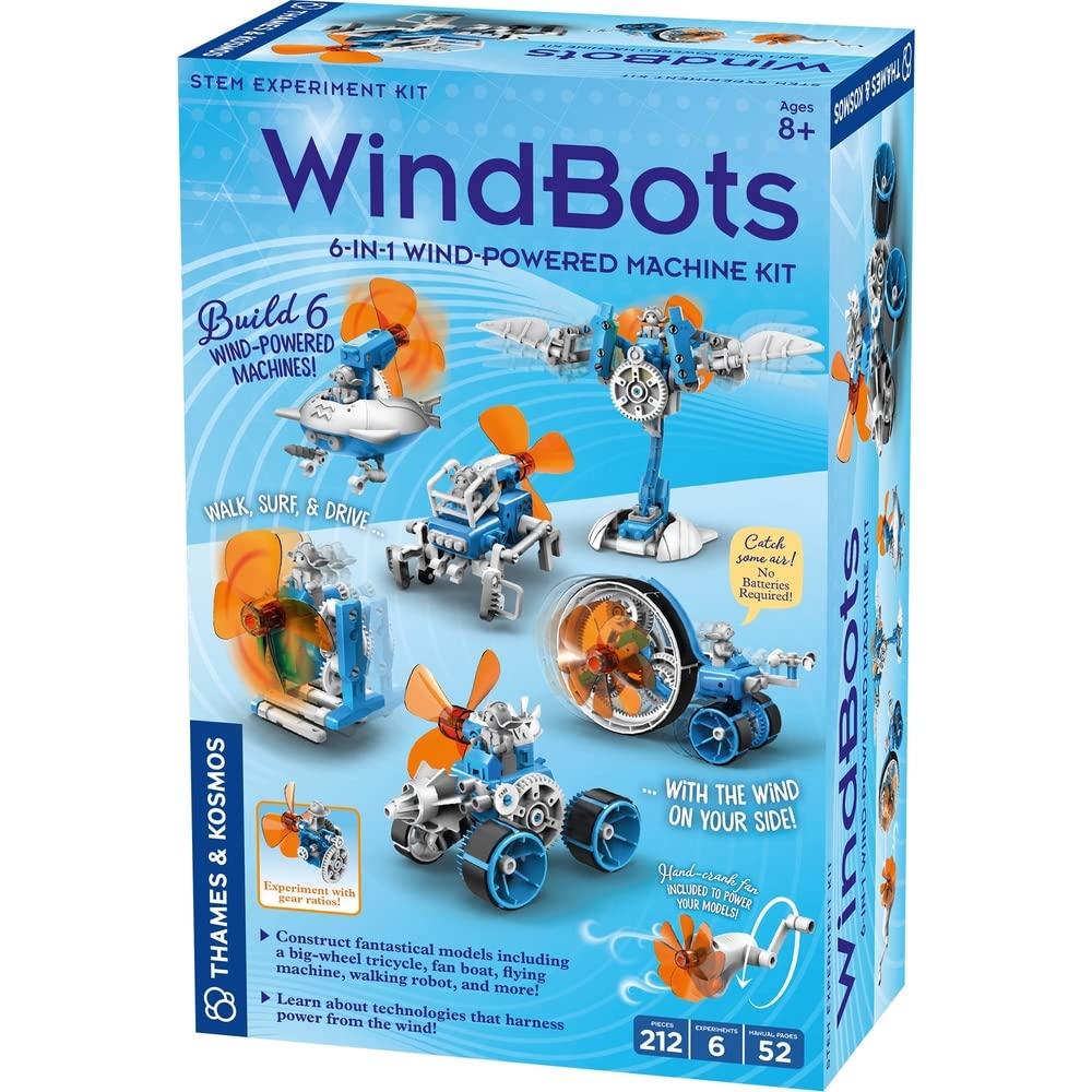 Thames & Kosmos Thames & Kosmos WindBots 6-in-1 Engineering STEM Kit | Build 6 Wind-Powered Bots, No Batteries/Electricity Required | Explore Wind Technology, Gear Ratios & More | Full-Color Manual & Experiment Guide