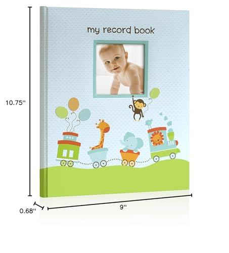 Lil Peach Lil Peach Safari Train Baby Memory Book Photo Journal, Babys First Year Babybook Keepsake, Gender-Neutral Baby Accessory