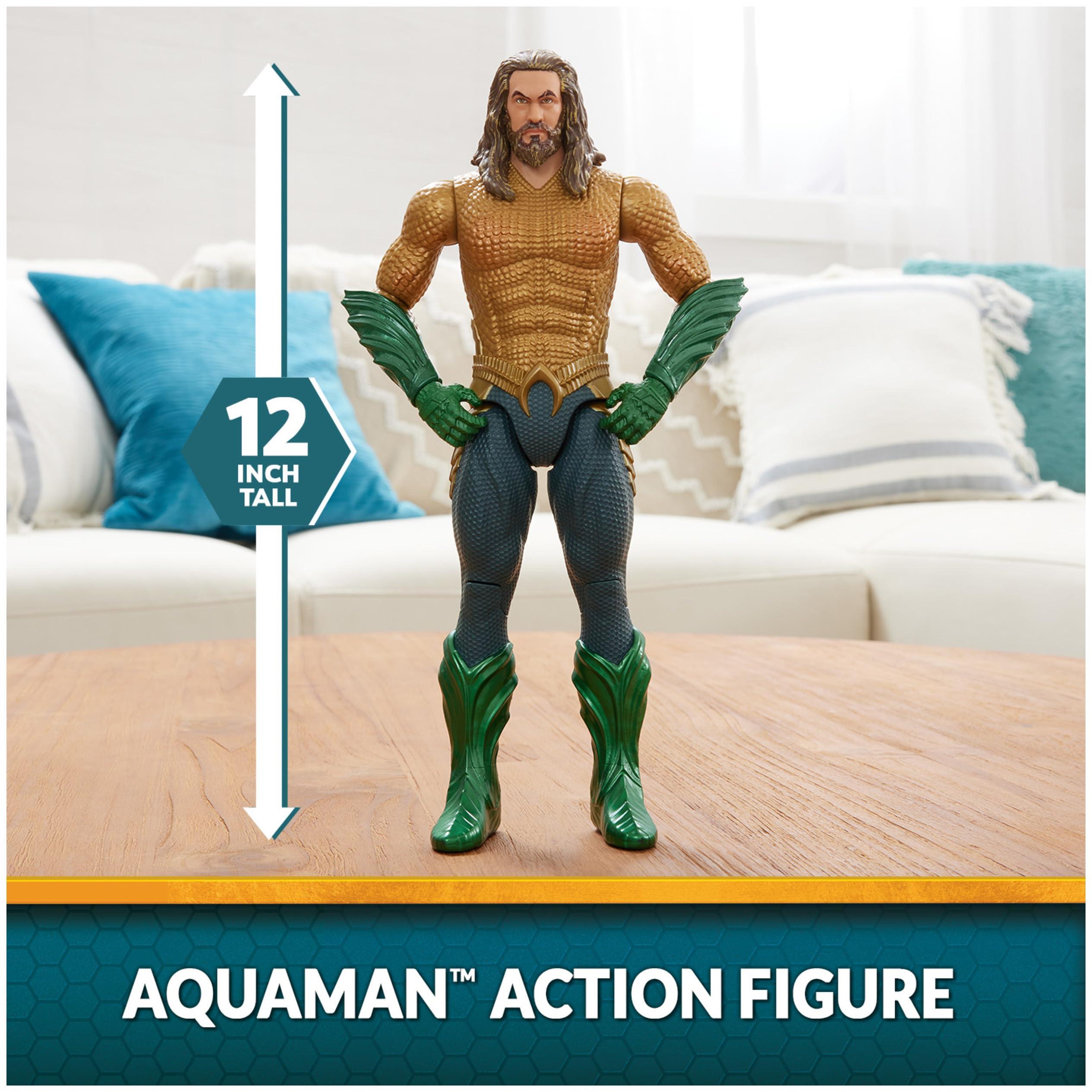 Aquaman DC Comics, Aquaman Action Figure, 12-inch, Detailed Sculpt and Movie Styling, Easy to Pose, Collectible Superhero Kids Toys for Boys & Girls